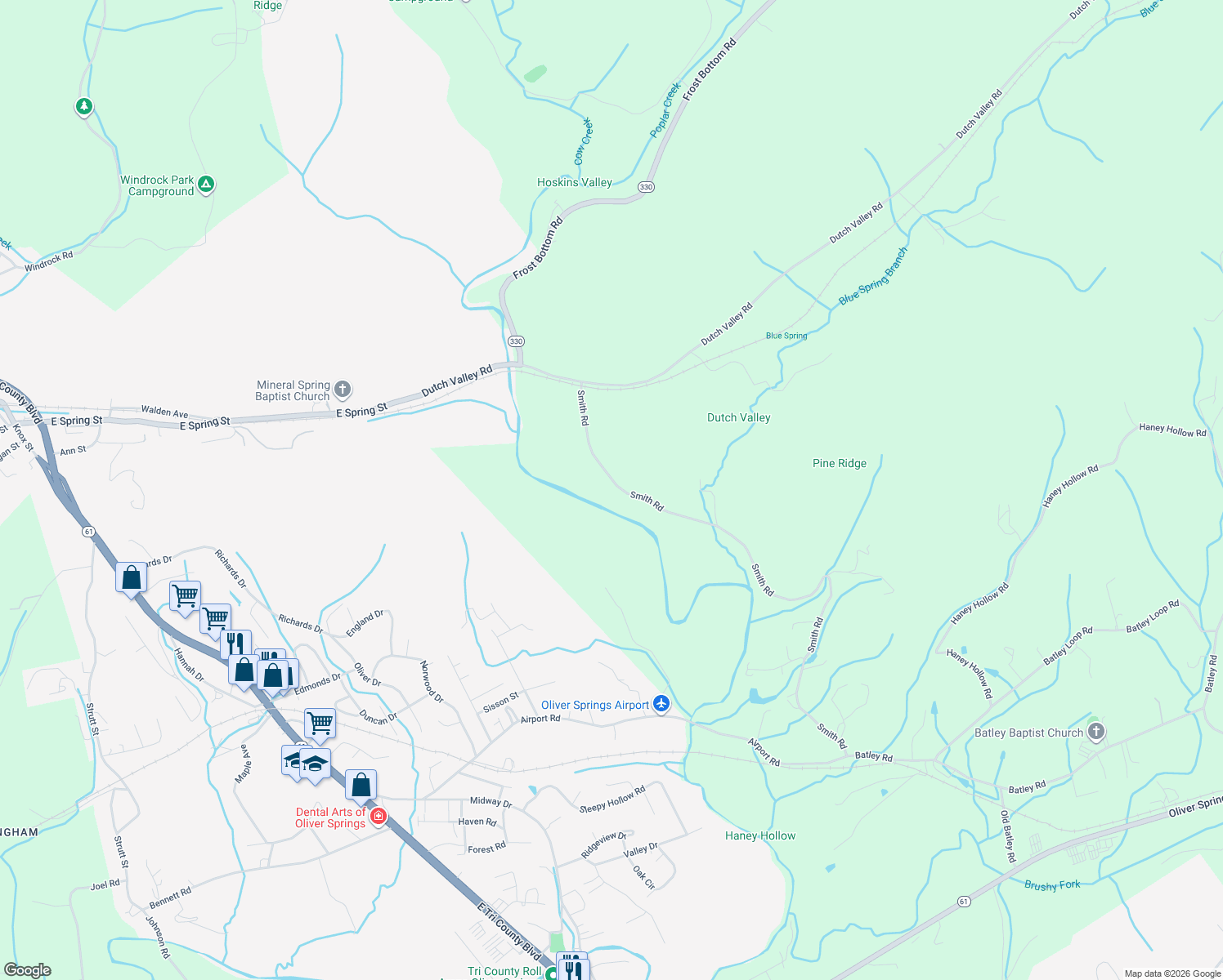 map of restaurants, bars, coffee shops, grocery stores, and more near 457 Smith Road in Clinton