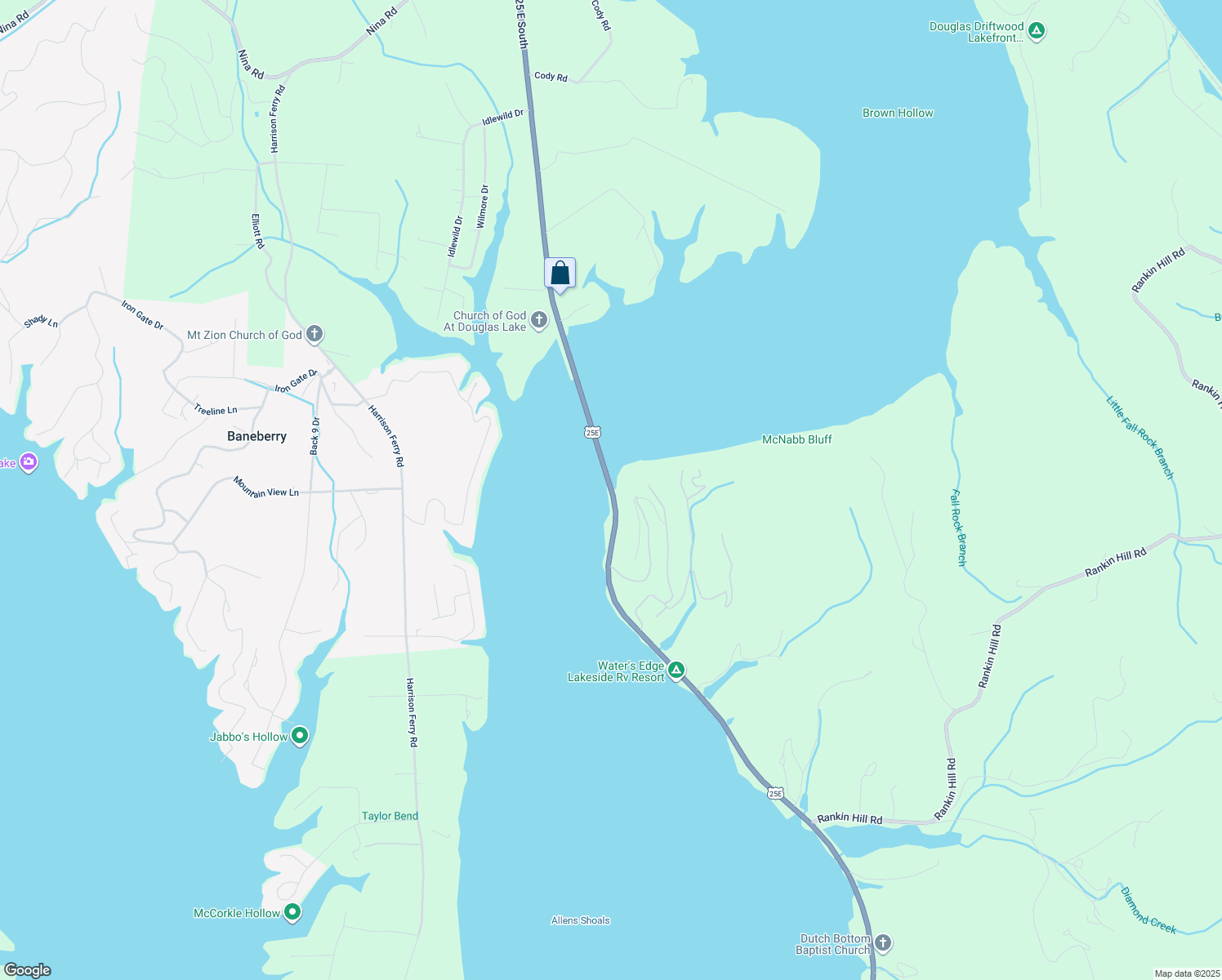 map of restaurants, bars, coffee shops, grocery stores, and more near 1500 Tennessee 32 in Newport
