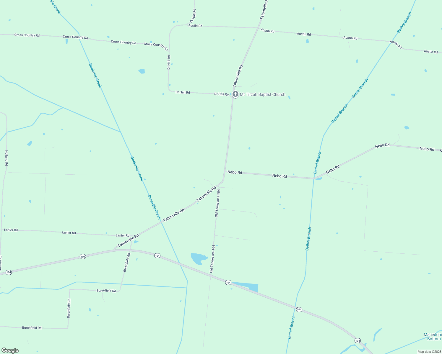 map of restaurants, bars, coffee shops, grocery stores, and more near 1089 Tatumville Rd in Newbern