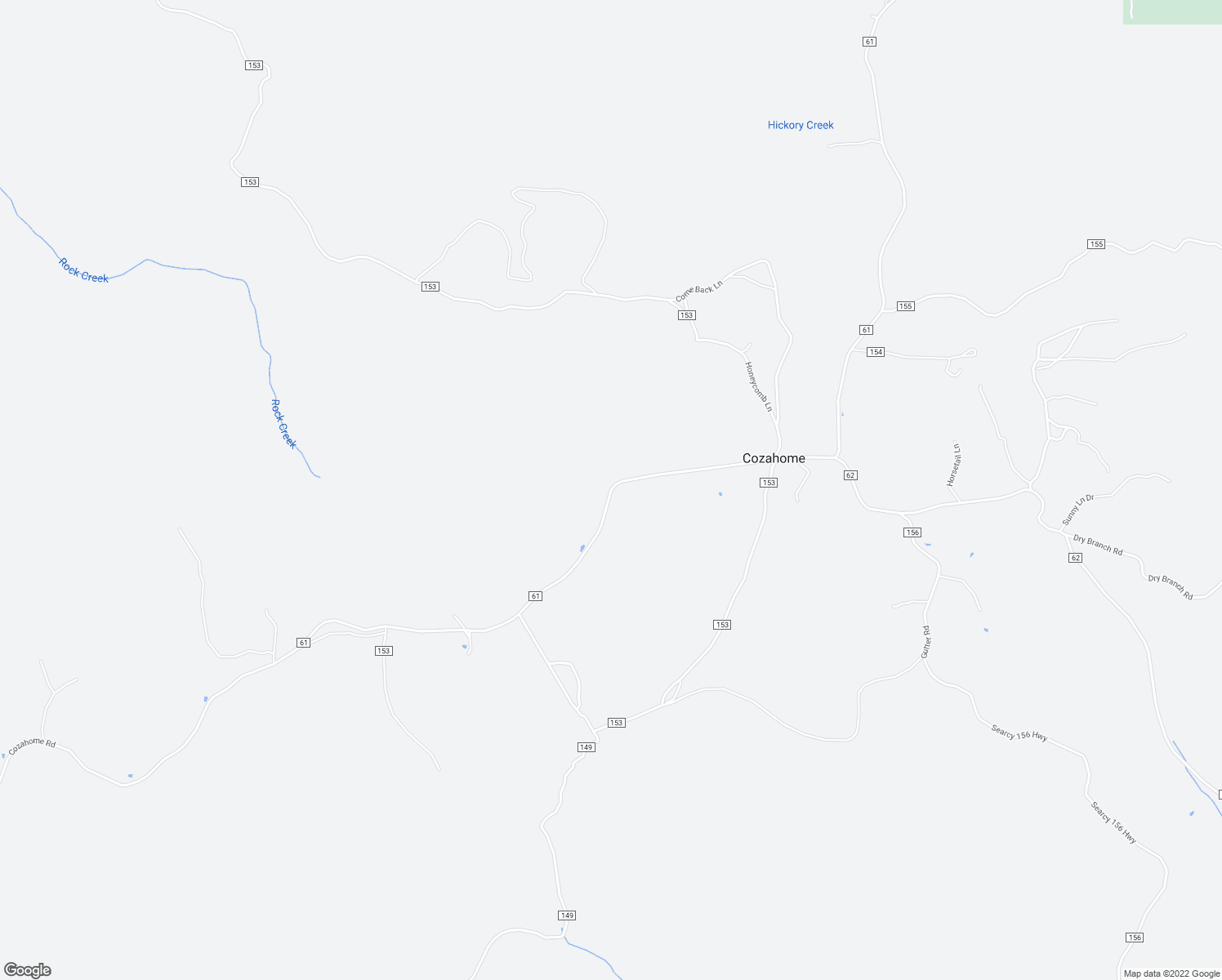 map of restaurants, bars, coffee shops, grocery stores, and more near Searcy 61 Highway in Harriet