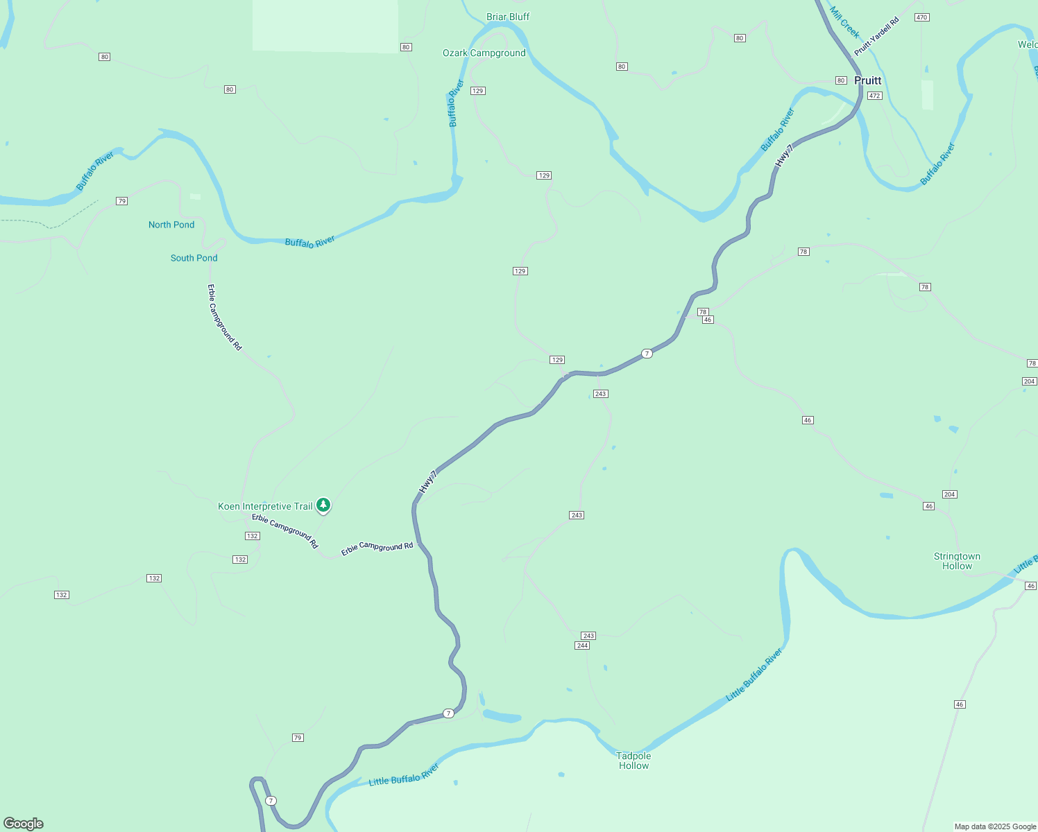map of restaurants, bars, coffee shops, grocery stores, and more near Arkansas 7 in Jasper