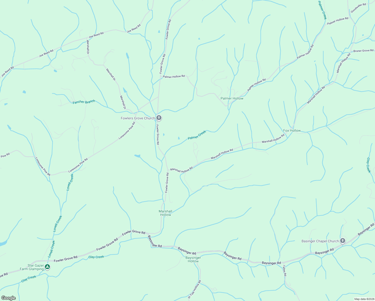 map of restaurants, bars, coffee shops, grocery stores, and more near 738 Marshall Hollow Road in Bybee