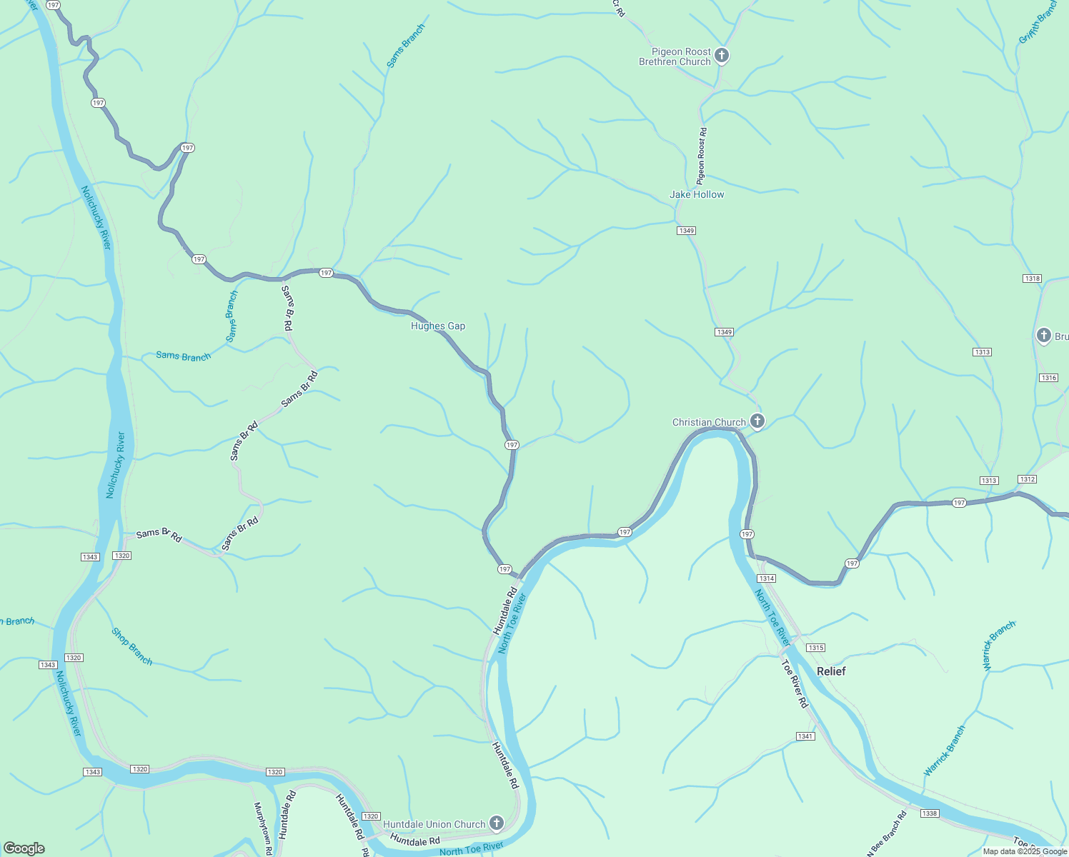 map of restaurants, bars, coffee shops, grocery stores, and more near 8482 North Carolina 197 in Green Mountain