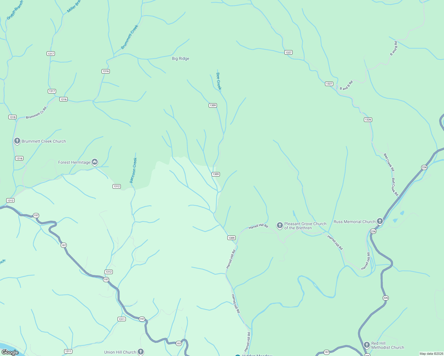 map of restaurants, bars, coffee shops, grocery stores, and more near 628 Bee Branch Road in Bakersville