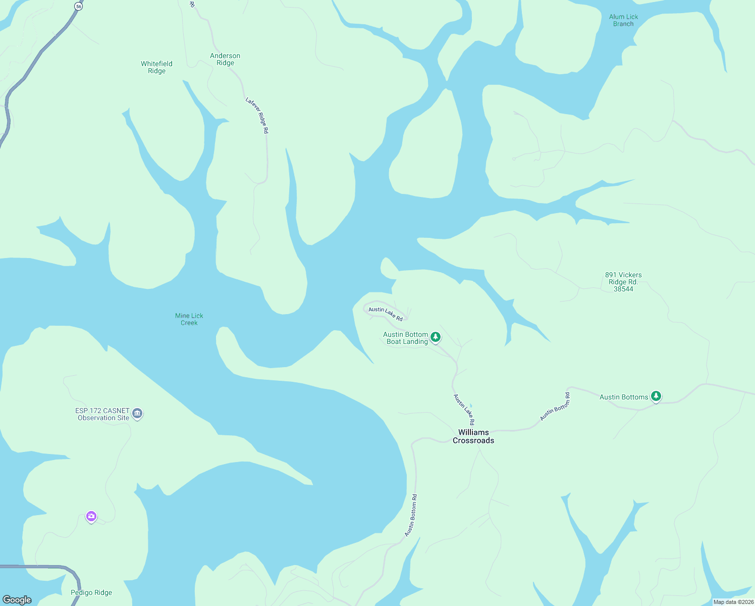 map of restaurants, bars, coffee shops, grocery stores, and more near 1010 Austin Lake Road in Baxter