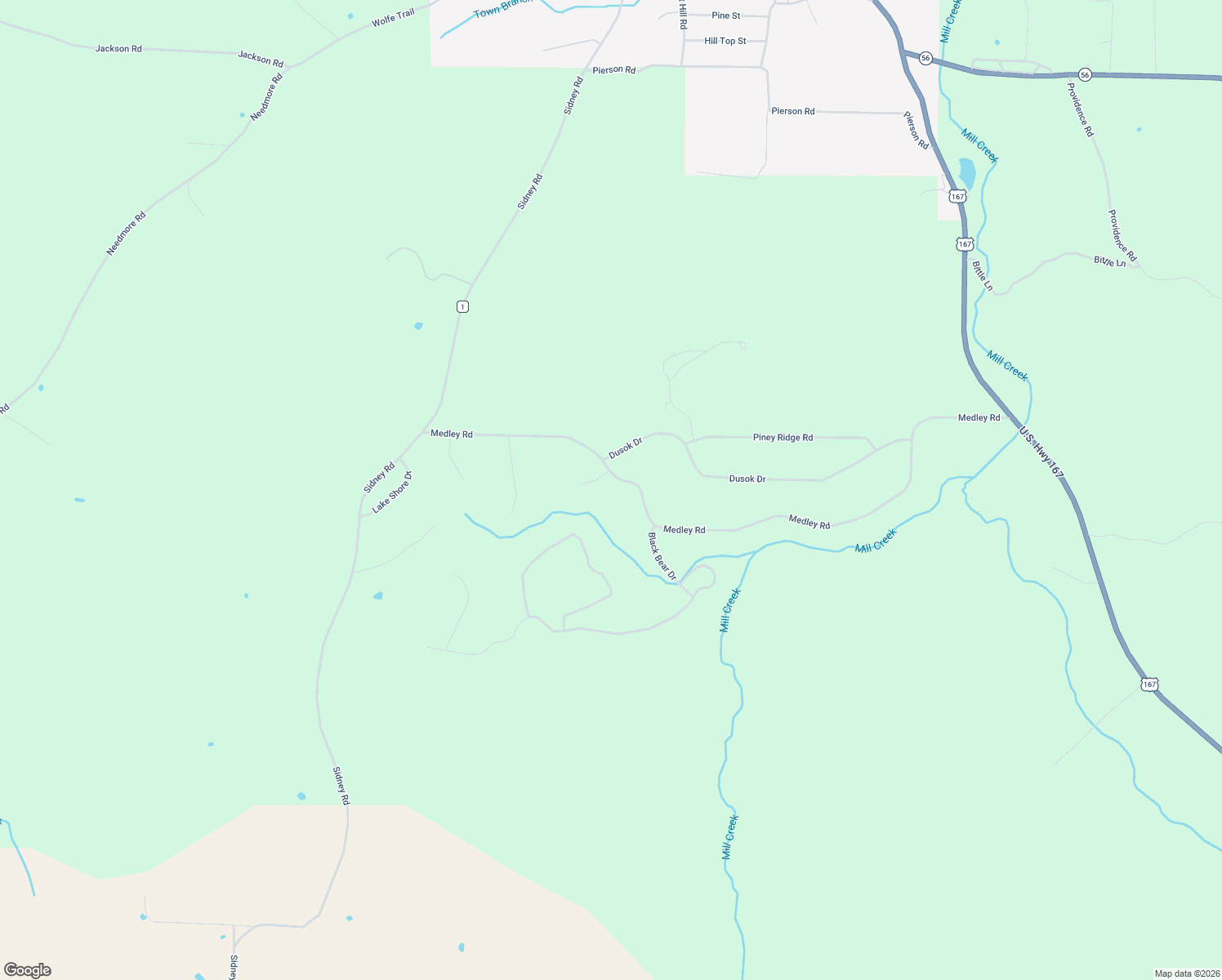 map of restaurants, bars, coffee shops, grocery stores, and more near 295 Medley Road in Evening Shade