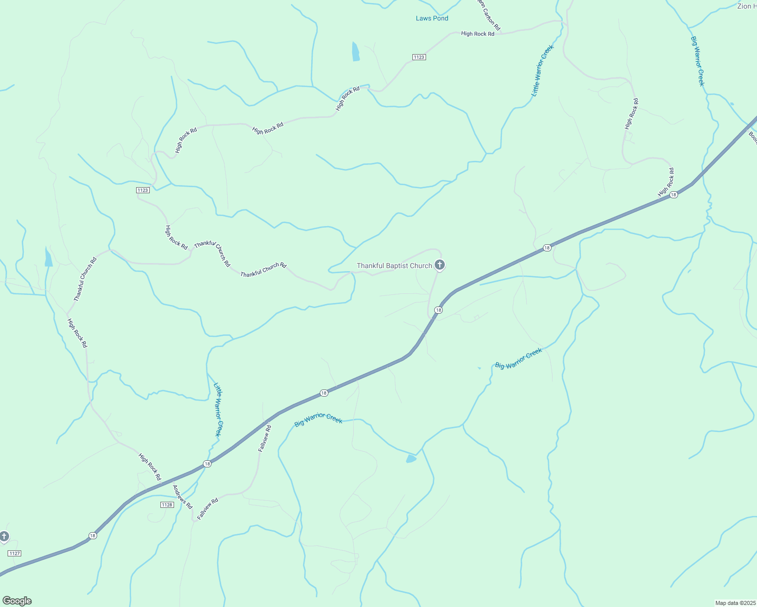 map of restaurants, bars, coffee shops, grocery stores, and more near Happy Oaks Lane in Wilkes County