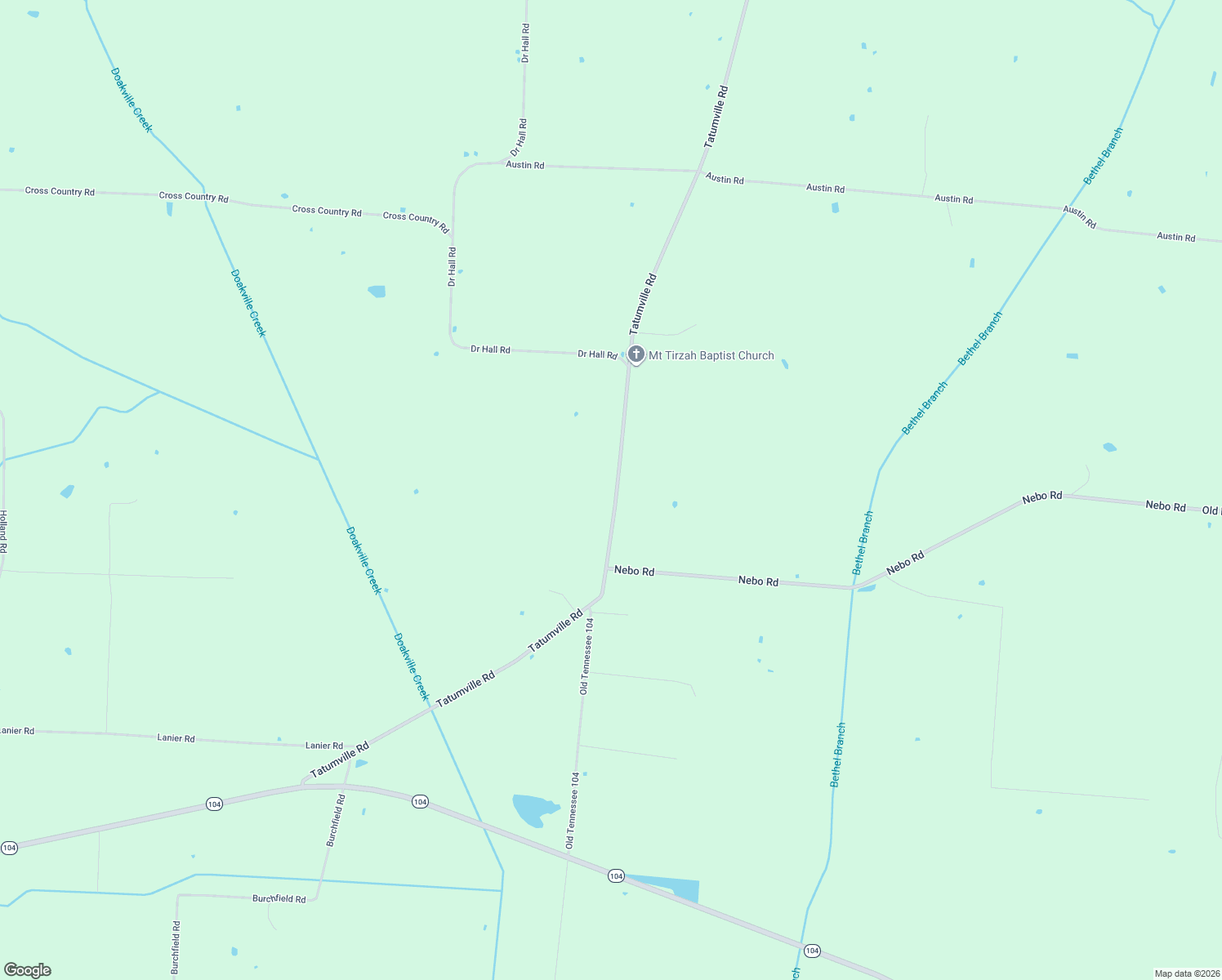 map of restaurants, bars, coffee shops, grocery stores, and more near 1355 Tatumville Rd in Newbern
