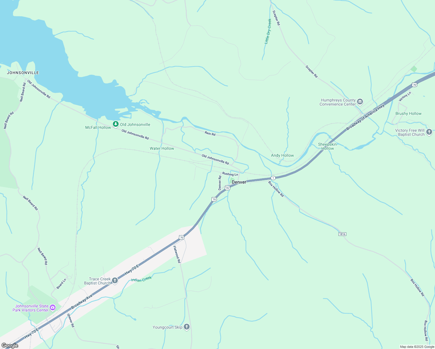 map of restaurants, bars, coffee shops, grocery stores, and more near 147 Denver Rd in New Johnsonville