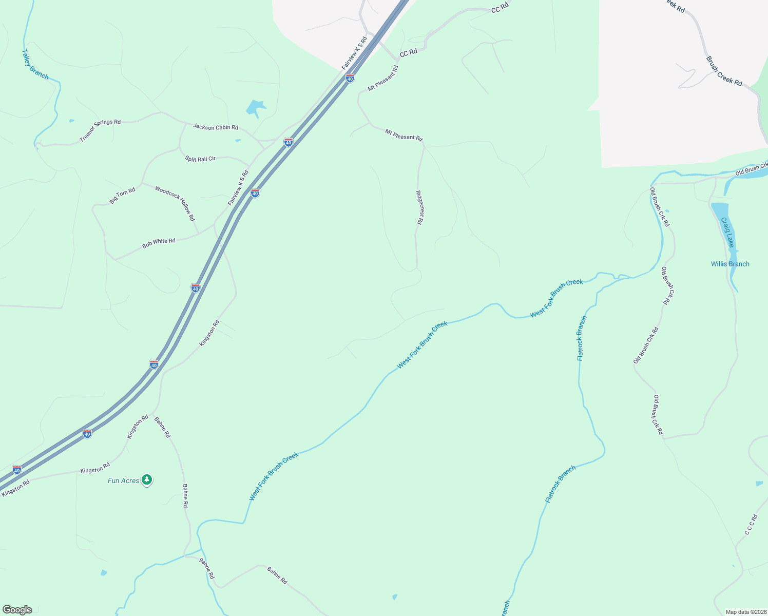 map of restaurants, bars, coffee shops, grocery stores, and more near 1039 Deer Ridge Road in Kingston Springs