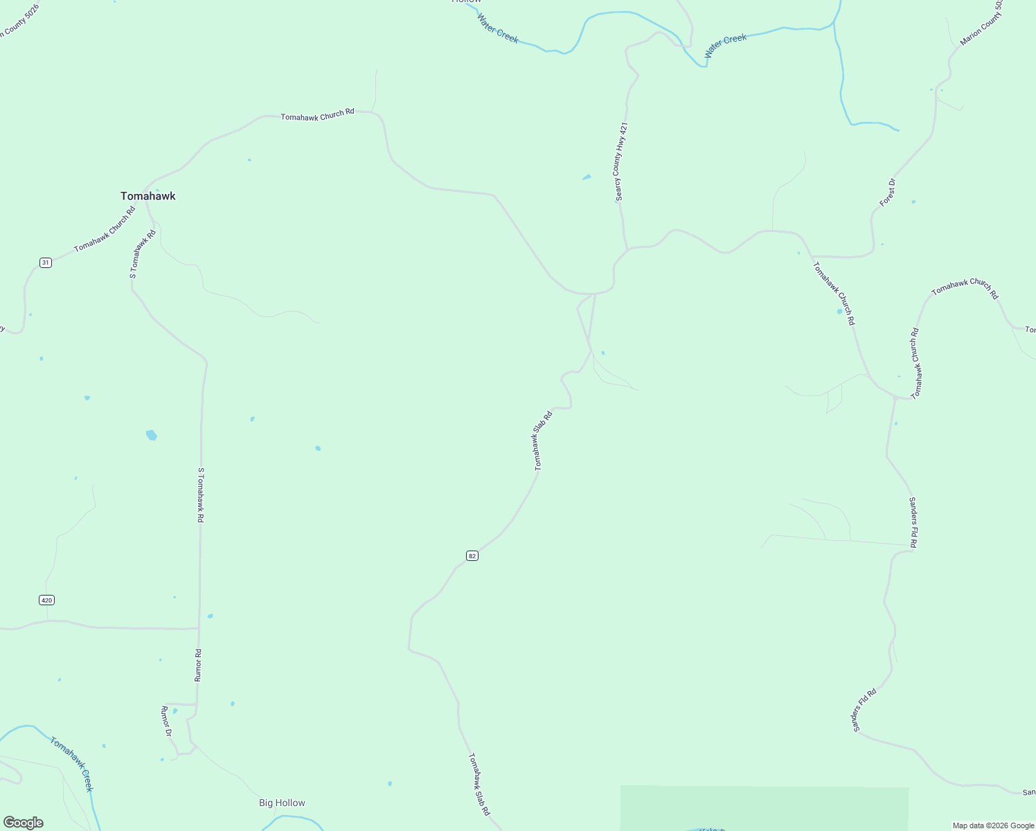 map of restaurants, bars, coffee shops, grocery stores, and more near 4292 Tomahawk Slab Road in Saint Joe