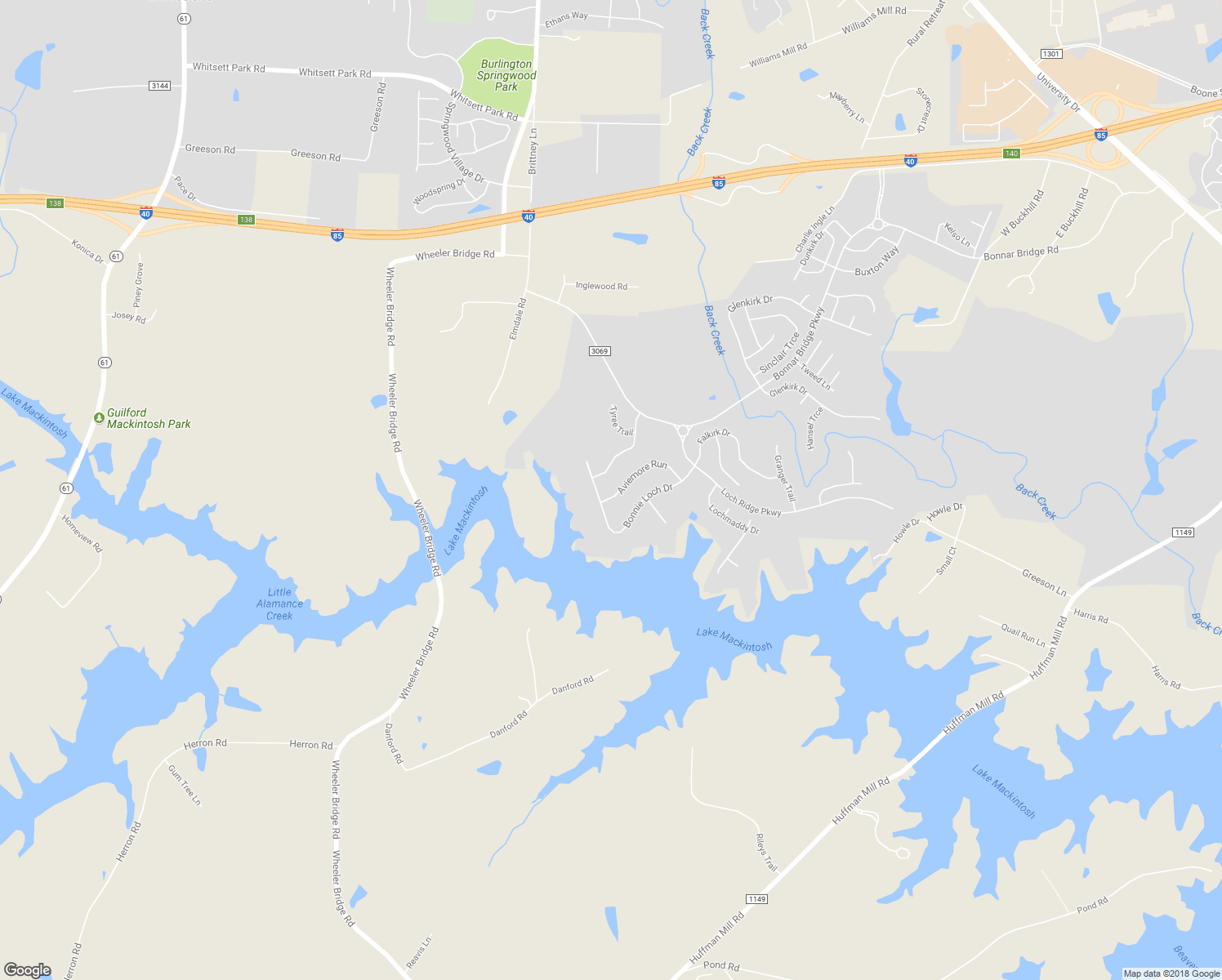 map of restaurants, bars, coffee shops, grocery stores, and more near 4281 Aviemore Run in Burlington
