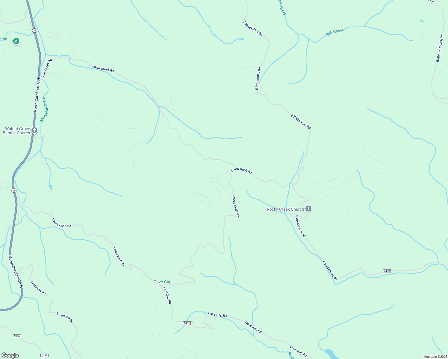 map of restaurants, bars, coffee shops, grocery stores, and more near 237 Gabriel Way in Moravian Falls