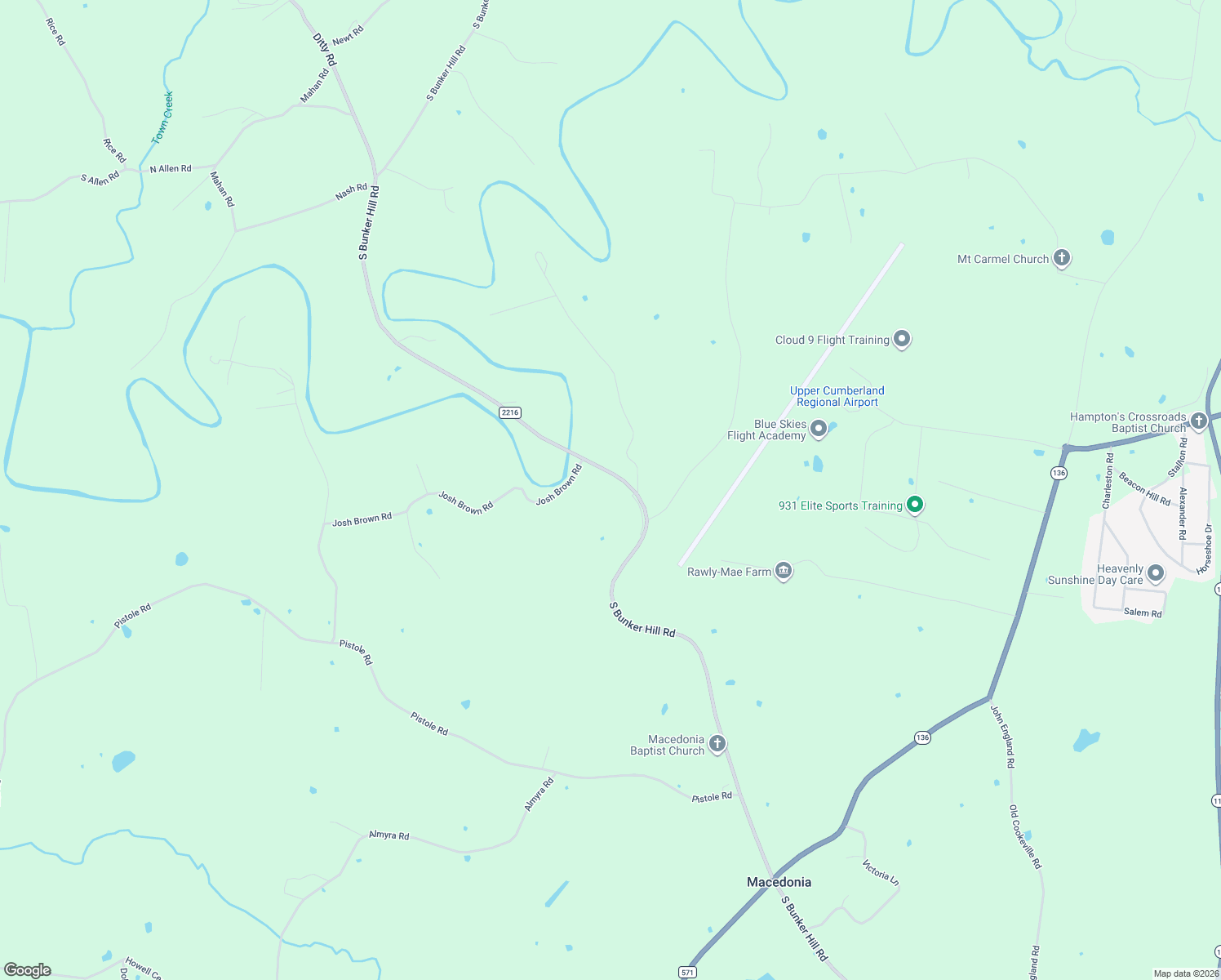 map of restaurants, bars, coffee shops, grocery stores, and more near 2543 South Bunker Hill Road in Sparta