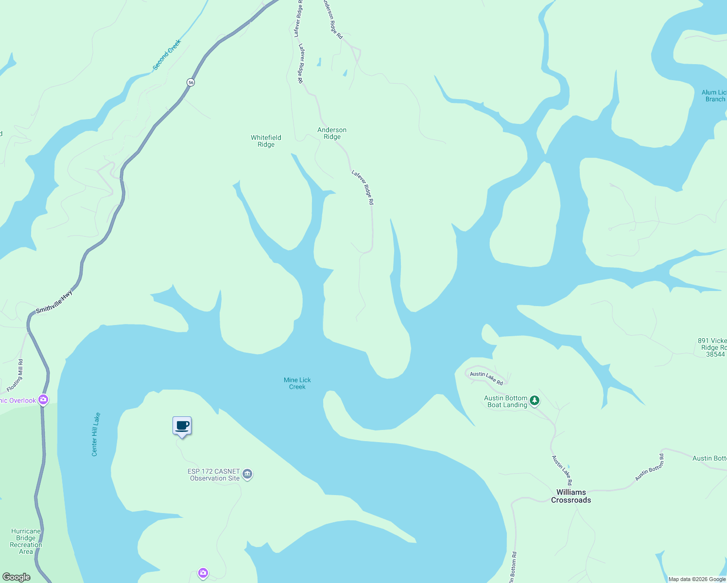 map of restaurants, bars, coffee shops, grocery stores, and more near 1450 Lafever Ridge Road in Silver Point