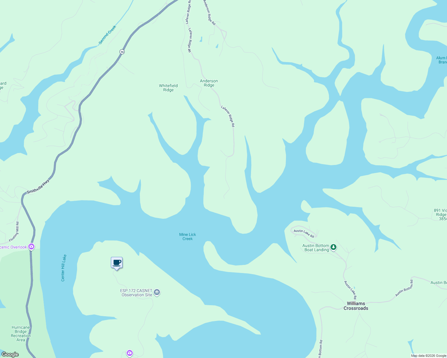 map of restaurants, bars, coffee shops, grocery stores, and more near 1450 Lafever Ridge Road in Silver Point