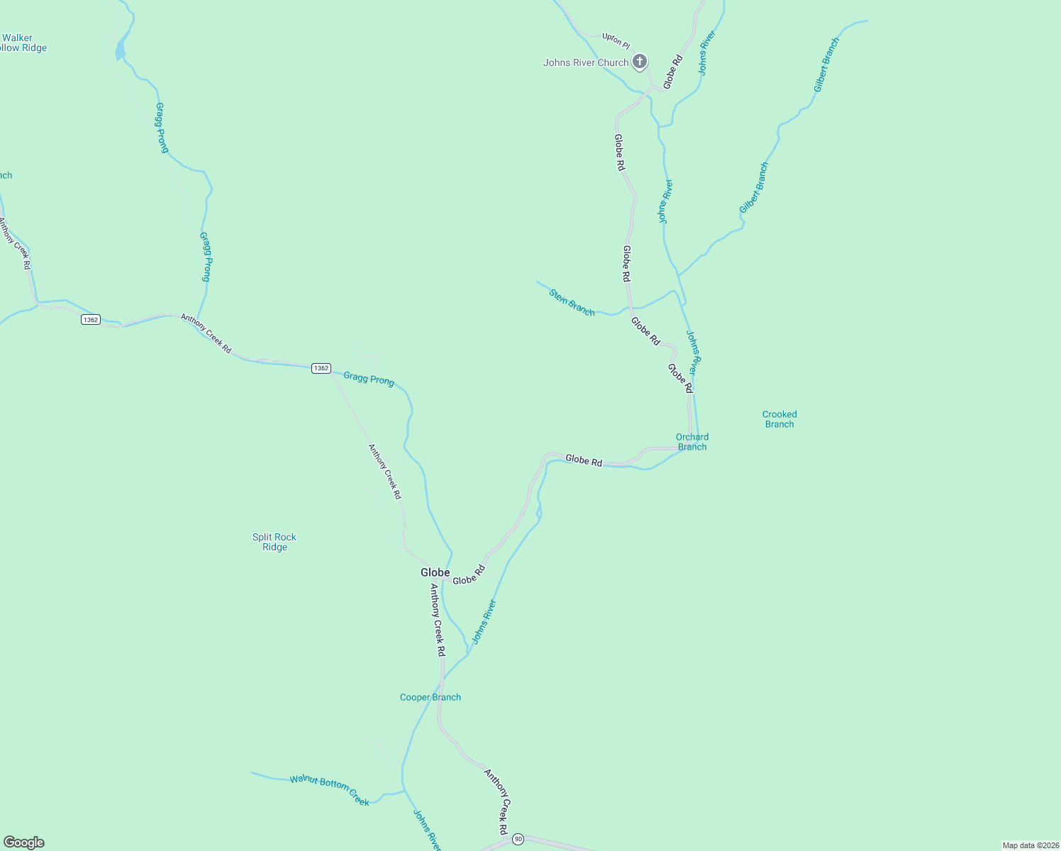 map of restaurants, bars, coffee shops, grocery stores, and more near 5984 Globe Road in Lenoir