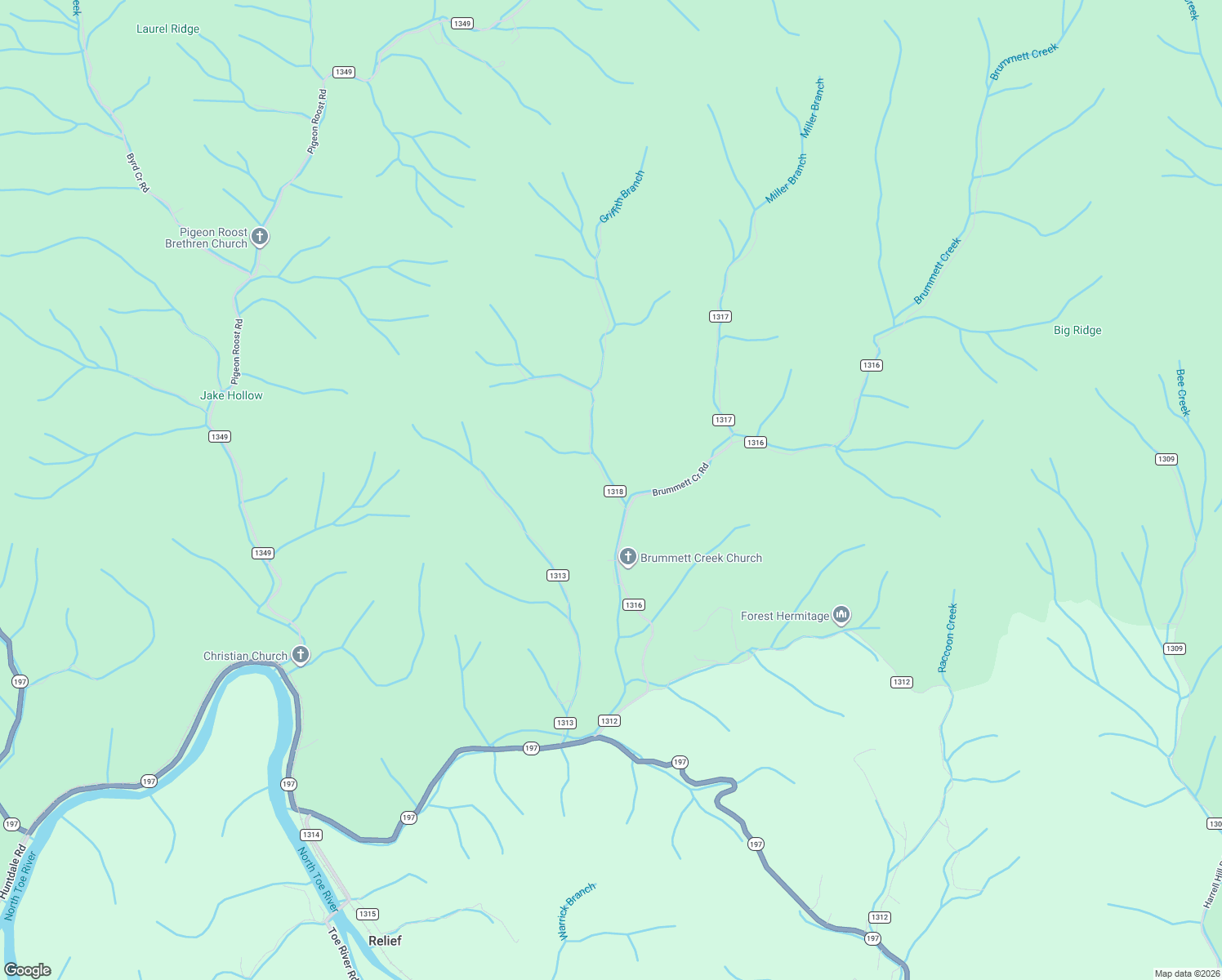 map of restaurants, bars, coffee shops, grocery stores, and more near 77 Griffith Branch Road in Green Mountain