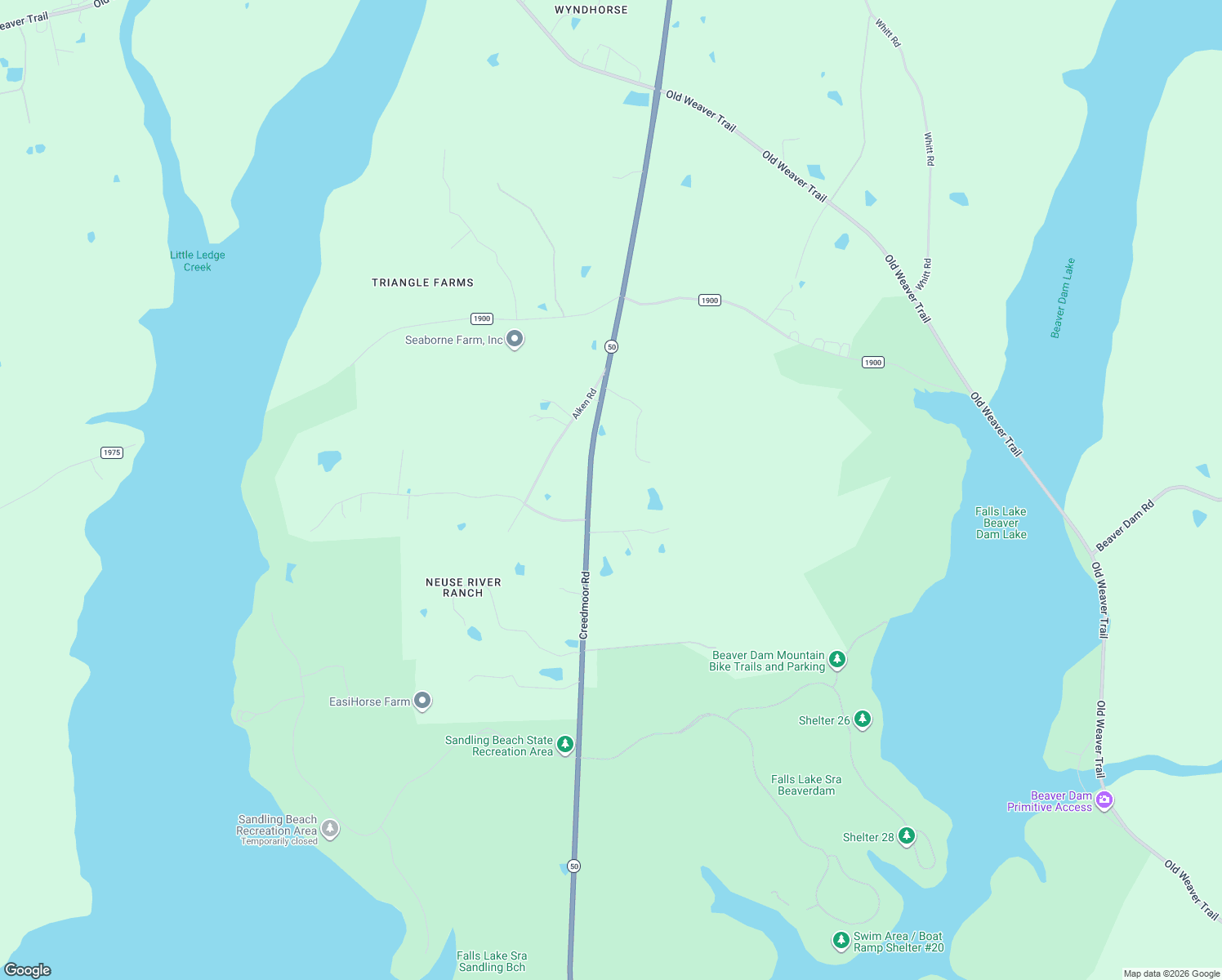 map of restaurants, bars, coffee shops, grocery stores, and more near 15016 Creedmoor Road in Wake Forest