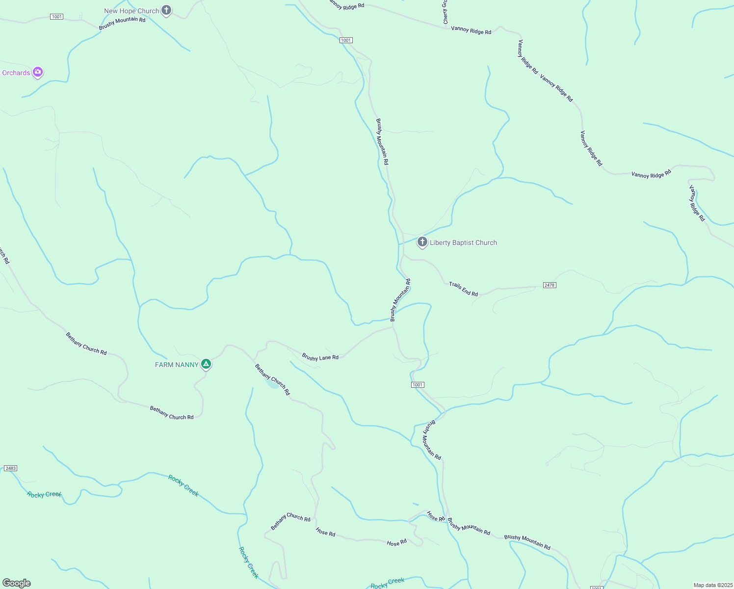 map of restaurants, bars, coffee shops, grocery stores, and more near 11440 Brushy Mountain Road in Moravian Falls