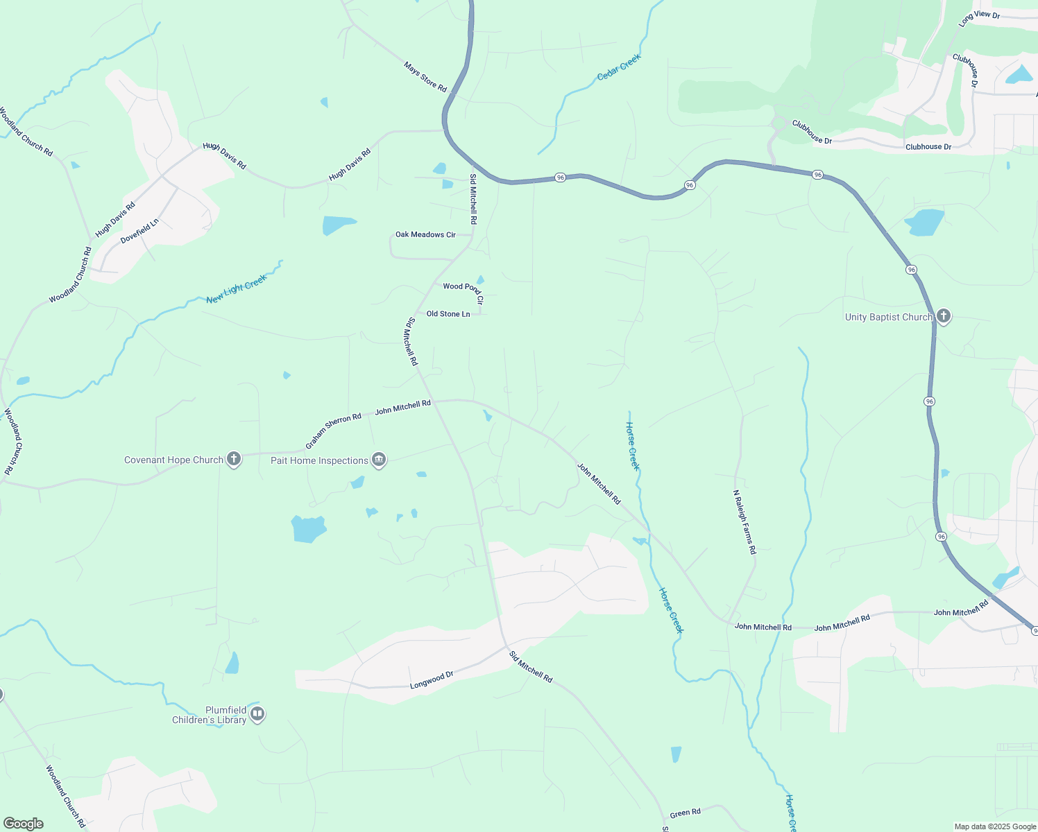 map of restaurants, bars, coffee shops, grocery stores, and more near 100 Marilou Lane in Youngsville