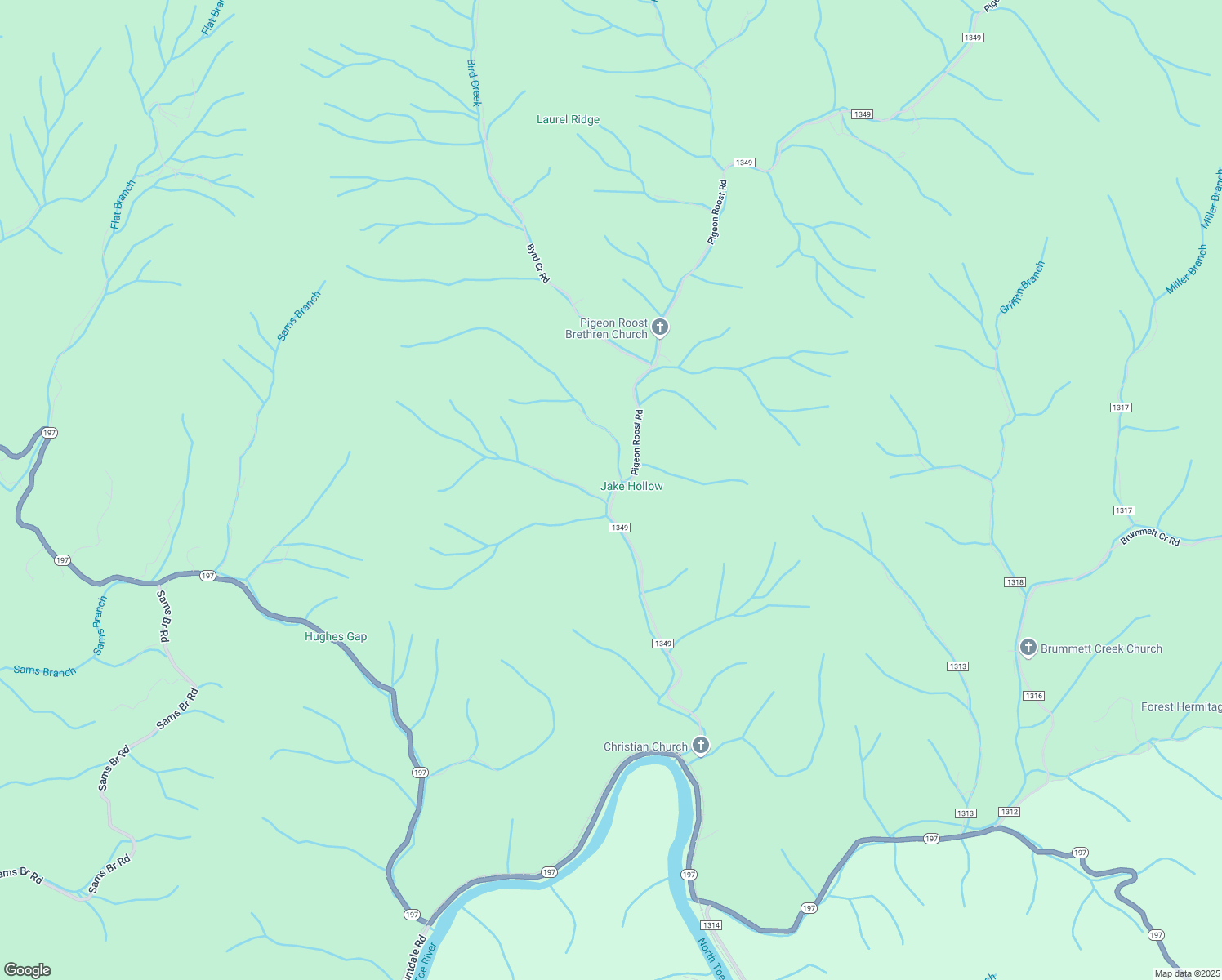 map of restaurants, bars, coffee shops, grocery stores, and more near 968 Pigeon Roost Road in Green Mountain