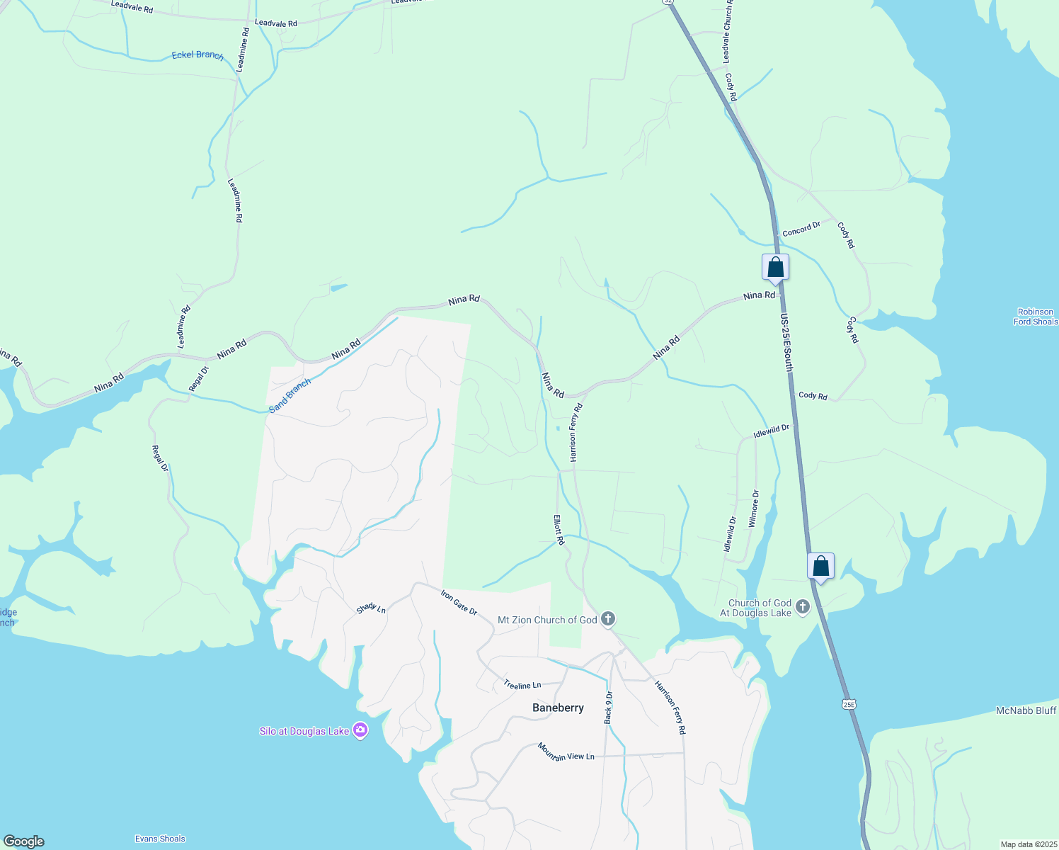 map of restaurants, bars, coffee shops, grocery stores, and more near 1502 Hollow Springs Road in White Pine