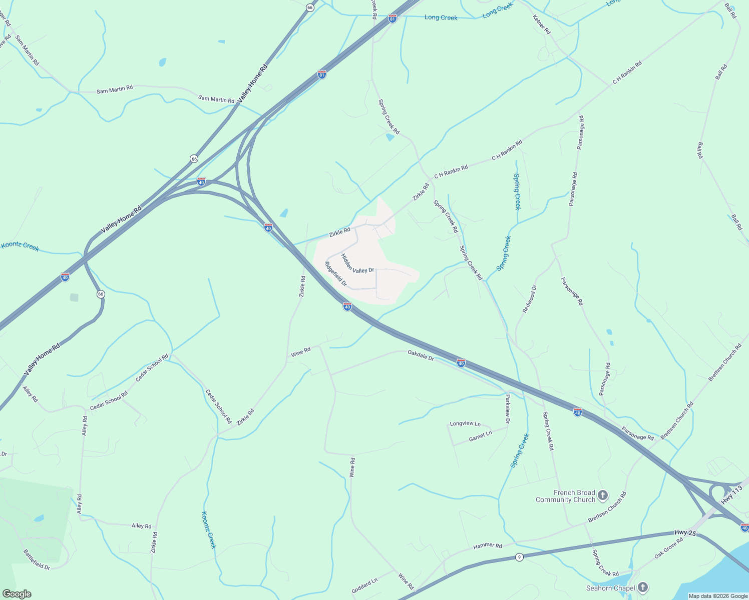 map of restaurants, bars, coffee shops, grocery stores, and more near 319 Deer Trail Drive in Dandridge