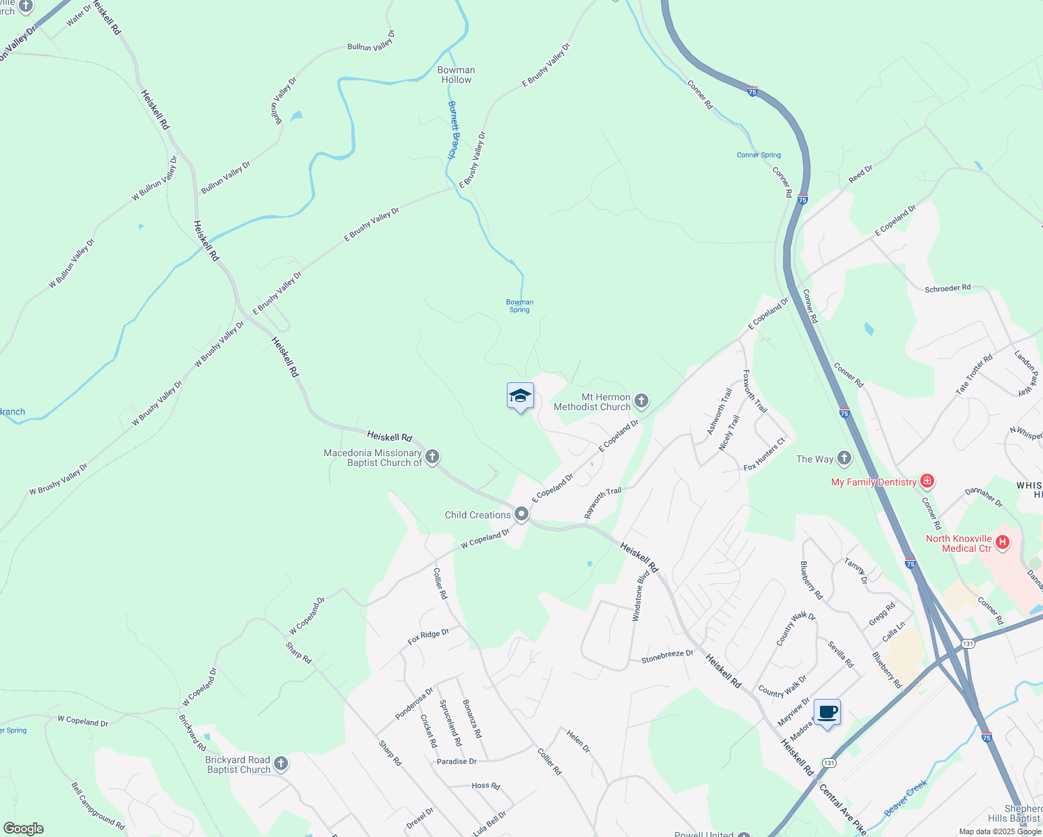 map of restaurants, bars, coffee shops, grocery stores, and more near in Powell