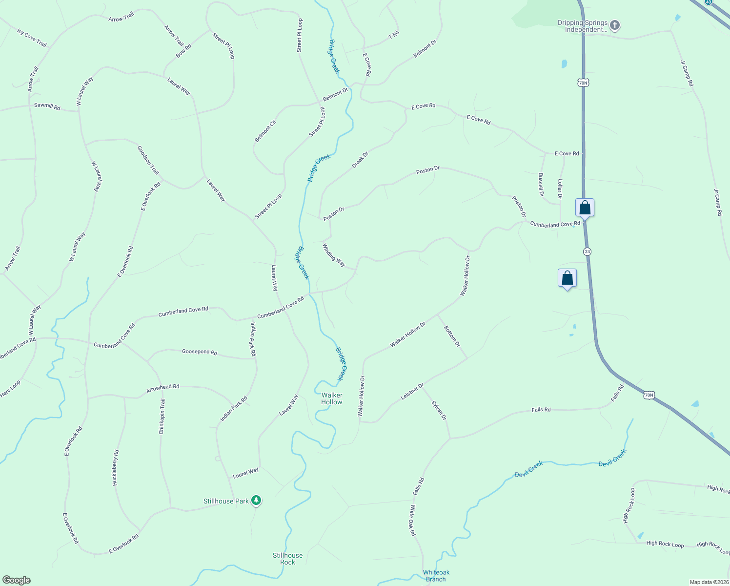 map of restaurants, bars, coffee shops, grocery stores, and more near 265 Cumberland Cove Road in Monterey