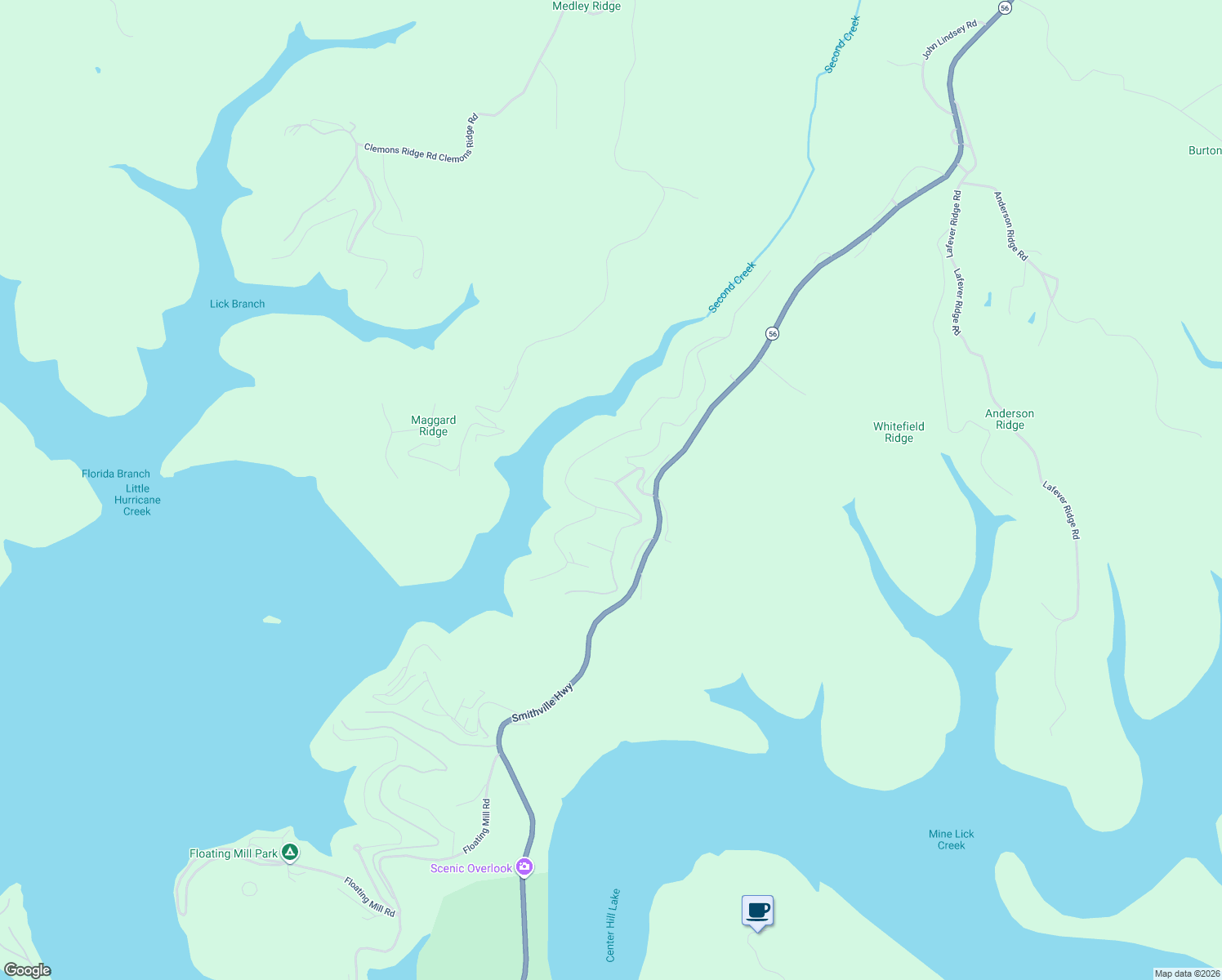 map of restaurants, bars, coffee shops, grocery stores, and more near 278 Captain Point in Silver Point