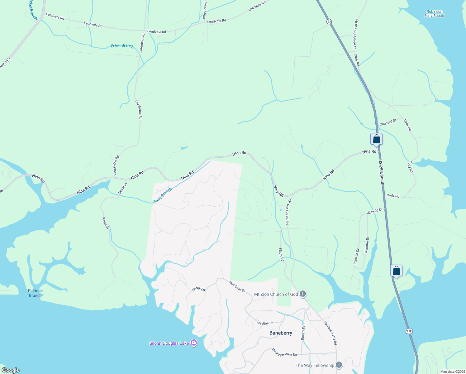 map of restaurants, bars, coffee shops, grocery stores, and more near Lancaster Road in Baneberry