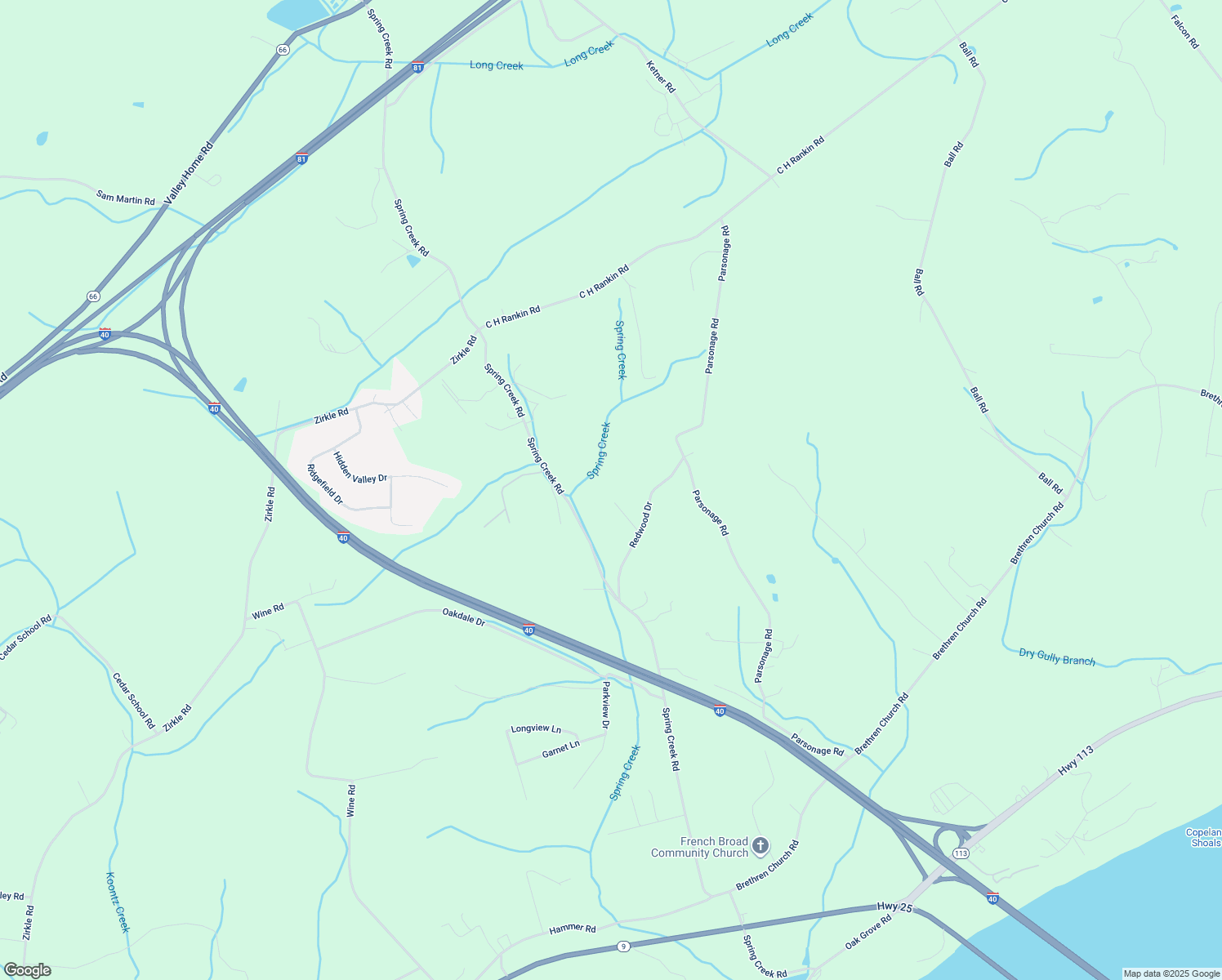 map of restaurants, bars, coffee shops, grocery stores, and more near 243 Redwood Drive in Dandridge