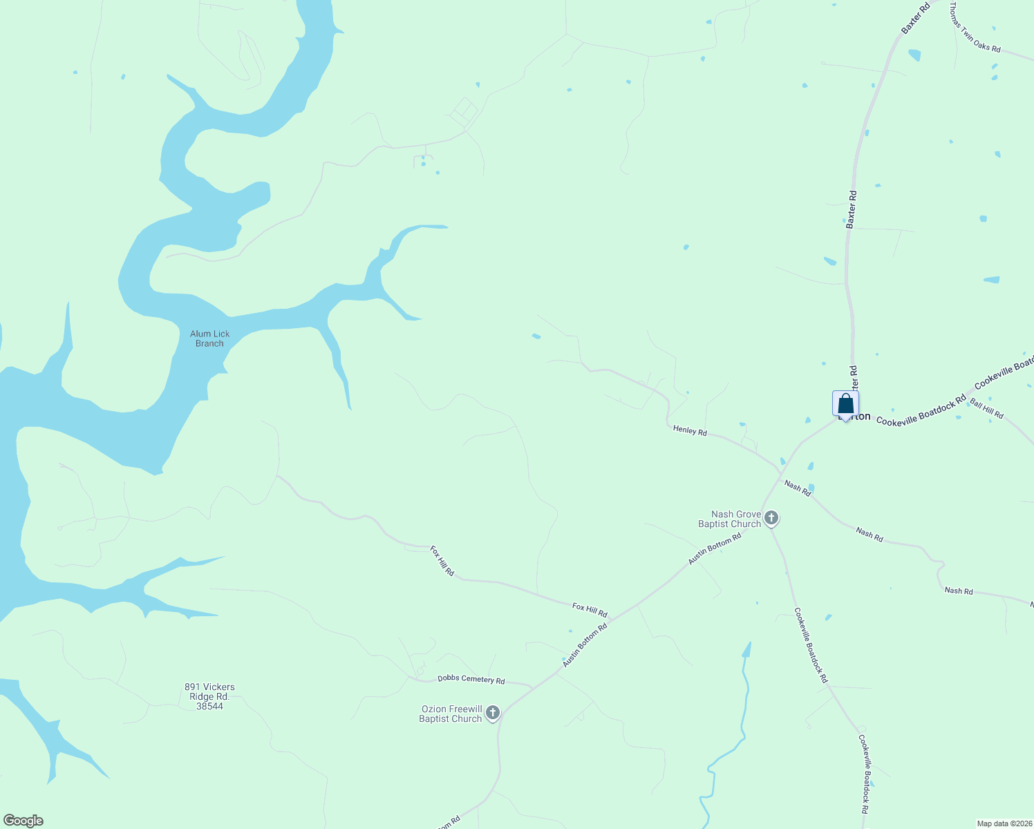 map of restaurants, bars, coffee shops, grocery stores, and more near 6940 Ashburn Road in Baxter