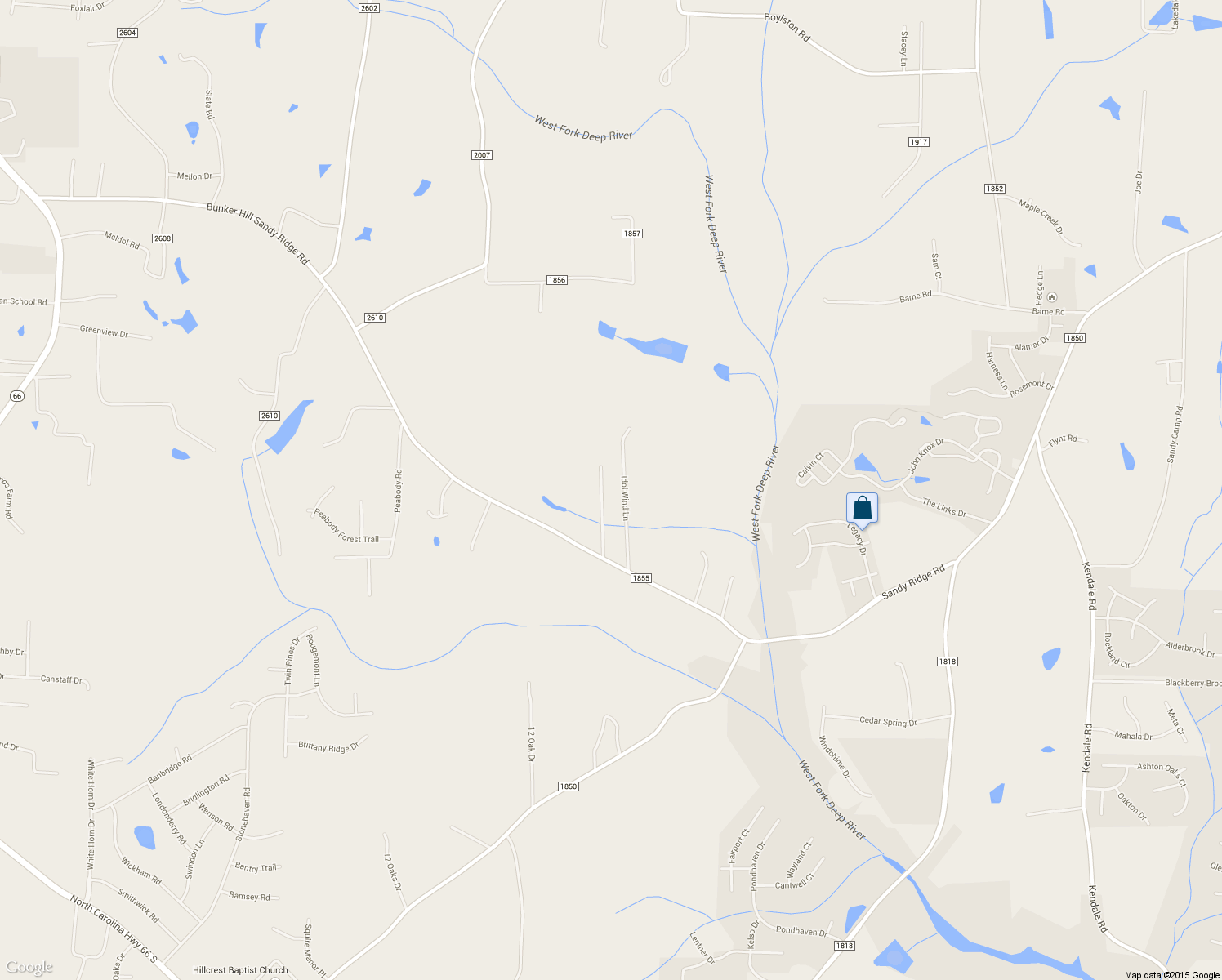 map of restaurants, bars, coffee shops, grocery stores, and more near 1871 Sandy Ridge Road in Colfax