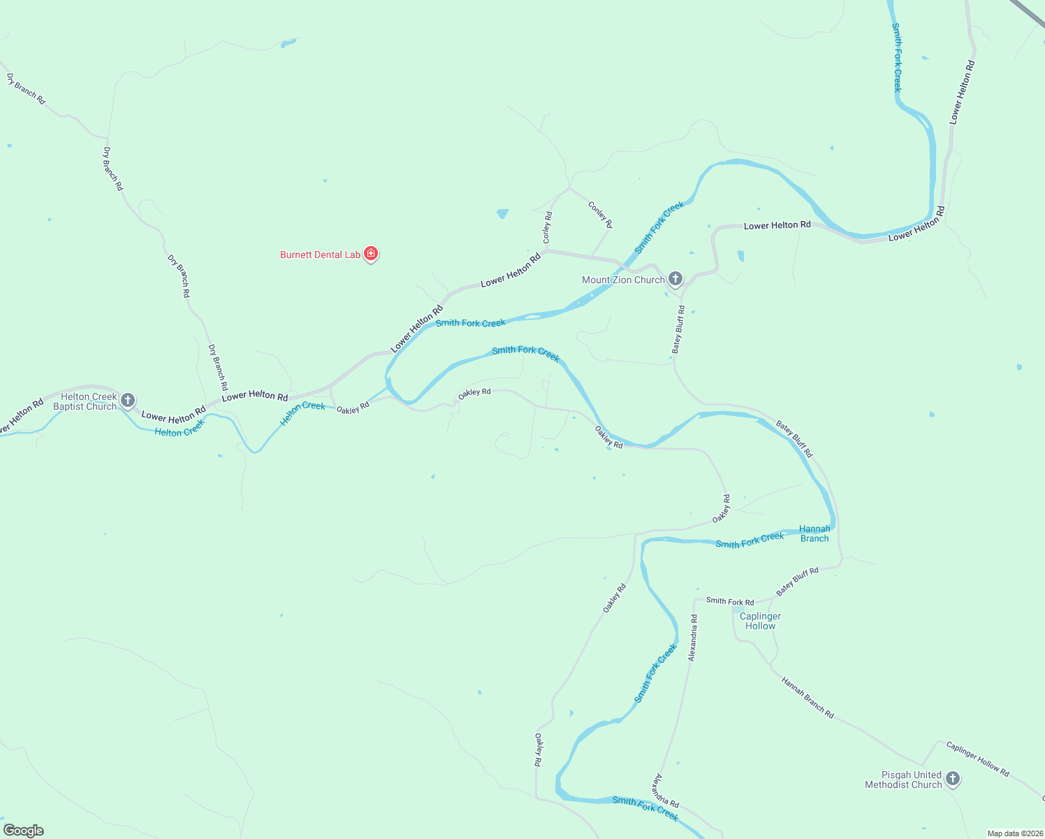 map of restaurants, bars, coffee shops, grocery stores, and more near 4049 Oakley Road in Liberty