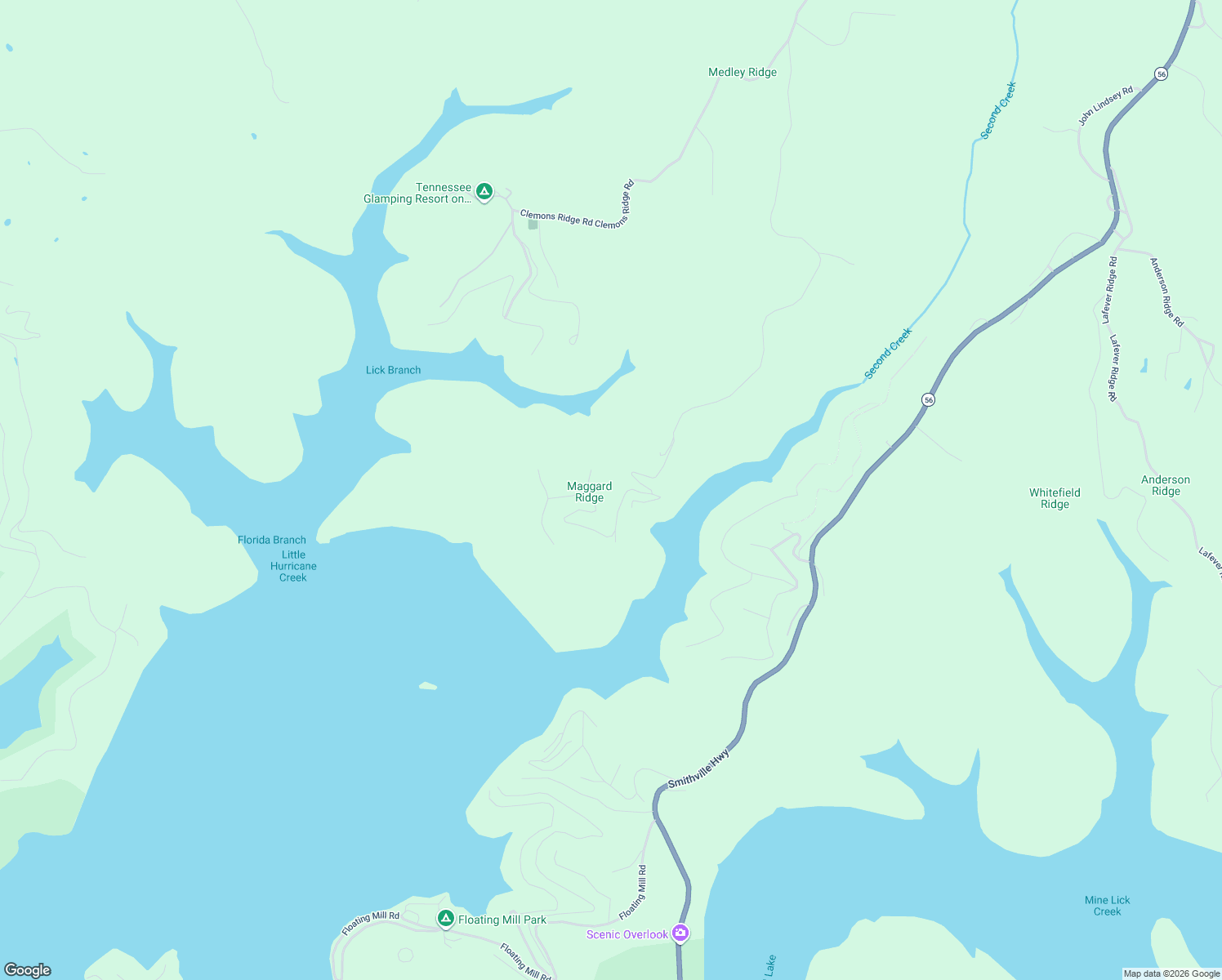 map of restaurants, bars, coffee shops, grocery stores, and more near 8305 Maggard Ridge Road in Silver Point
