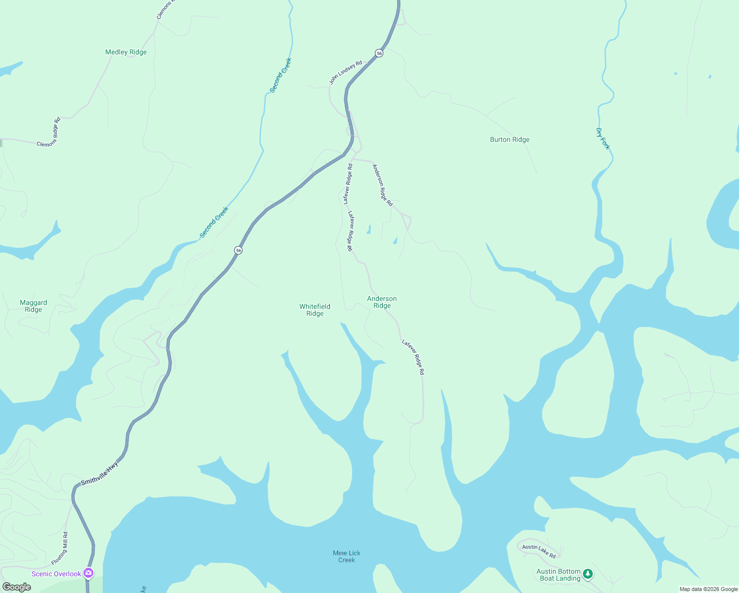 map of restaurants, bars, coffee shops, grocery stores, and more near 780 Lafever Ridge Road in Silver Point