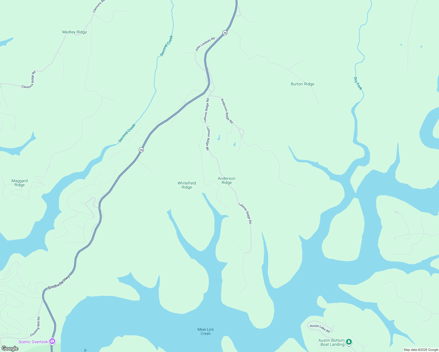 map of restaurants, bars, coffee shops, grocery stores, and more near 780 Lafever Ridge Road in Silver Point