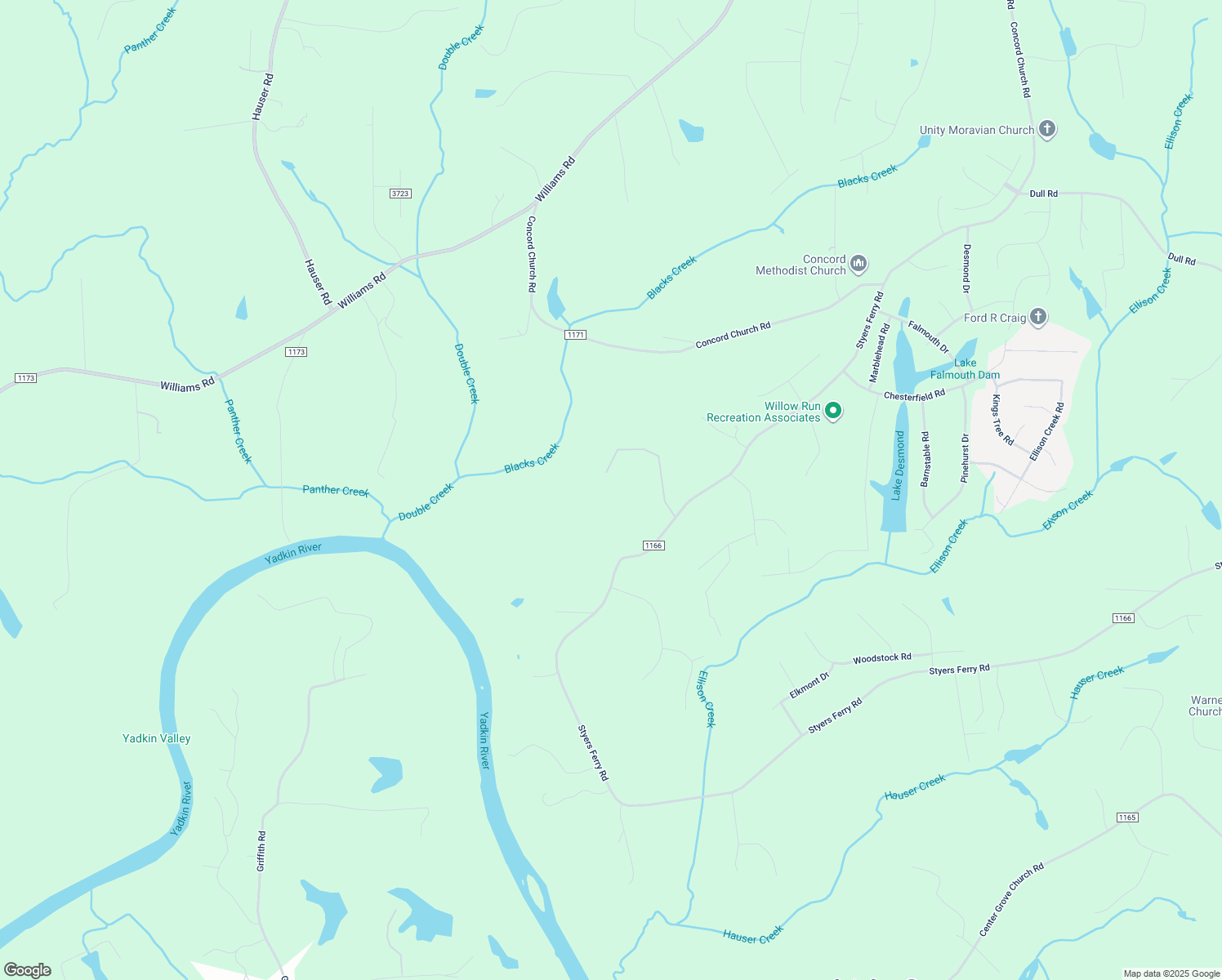 map of restaurants, bars, coffee shops, grocery stores, and more near 1610 Appian Way in Clemmons