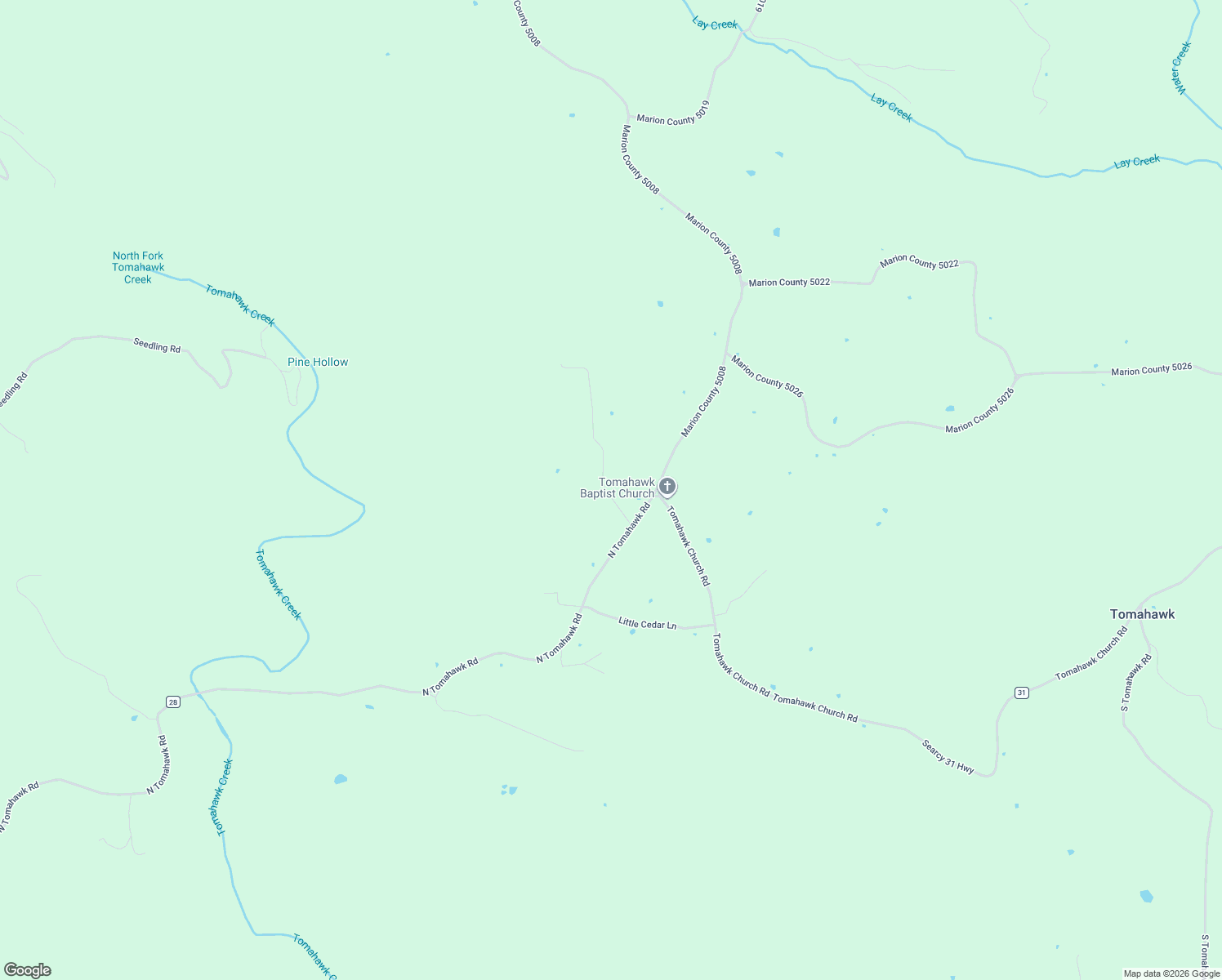 map of restaurants, bars, coffee shops, grocery stores, and more near Searcy 83 Highway in St. Joe