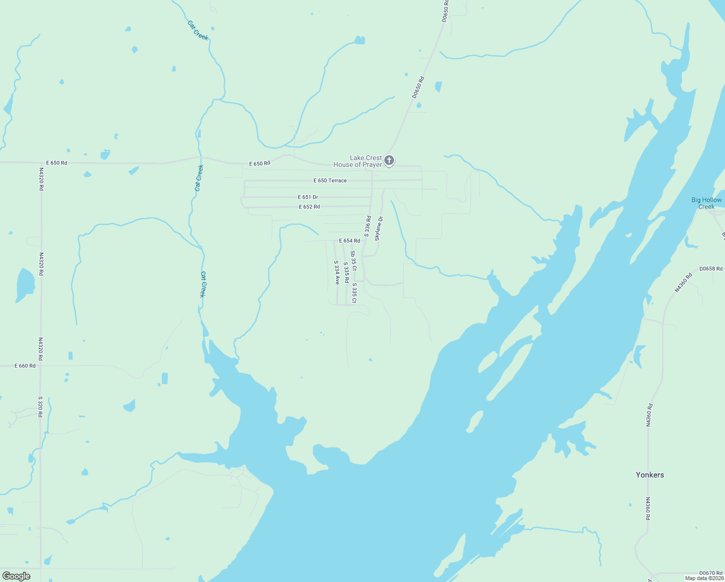 map of restaurants, bars, coffee shops, grocery stores, and more near 65663 South 336 Road in Chouteau