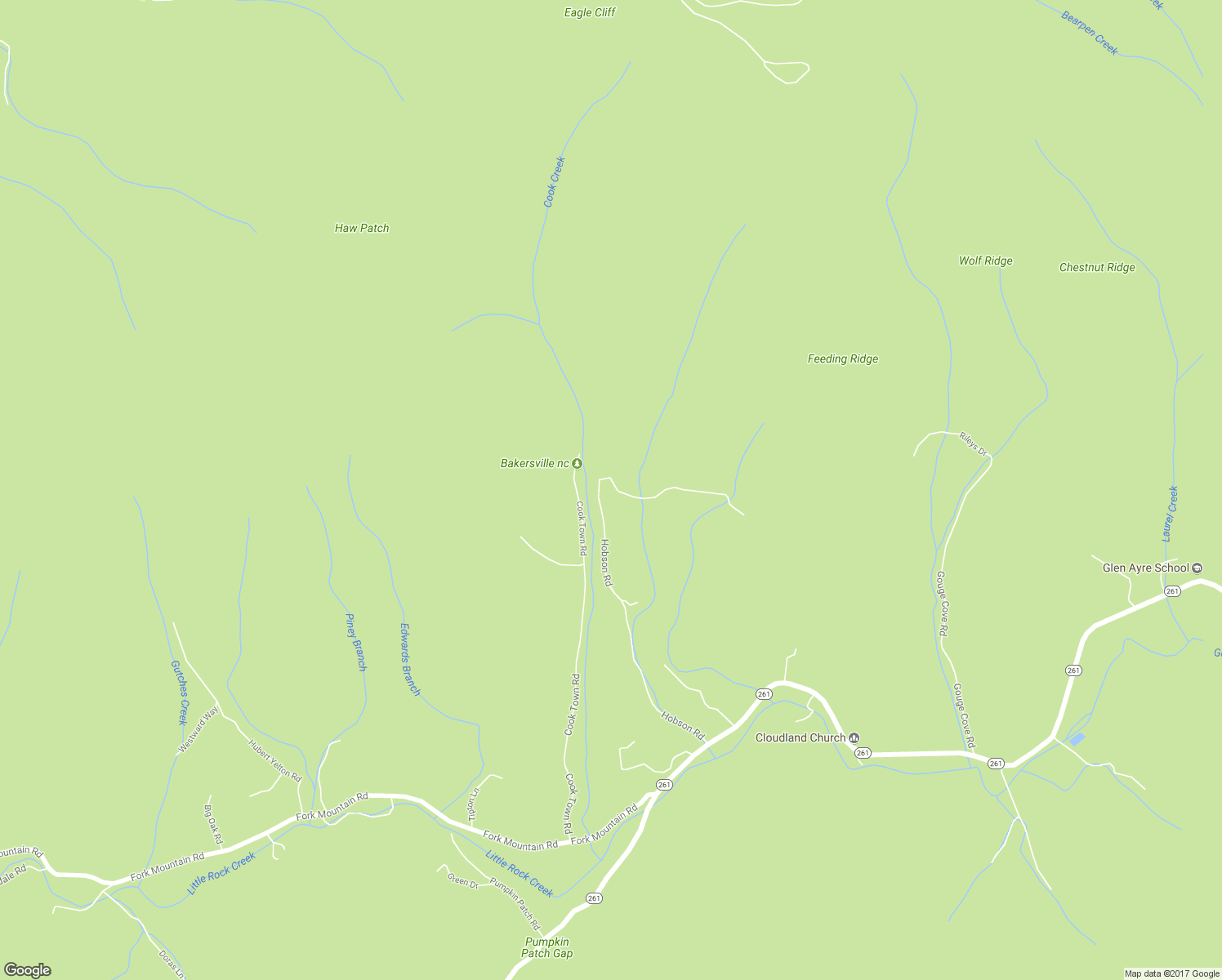 map of restaurants, bars, coffee shops, grocery stores, and more near 942 Hobson Road in Bakersville