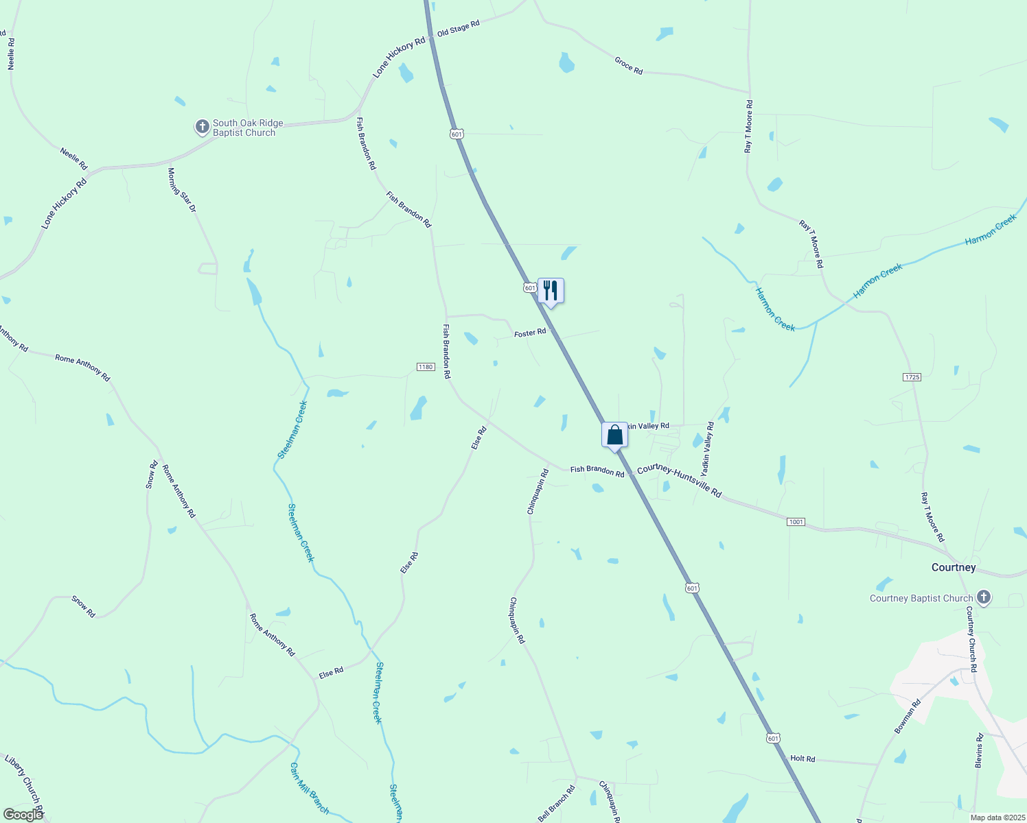 map of restaurants, bars, coffee shops, grocery stores, and more near 3008 Fish Brandon Rd in Yadkinville