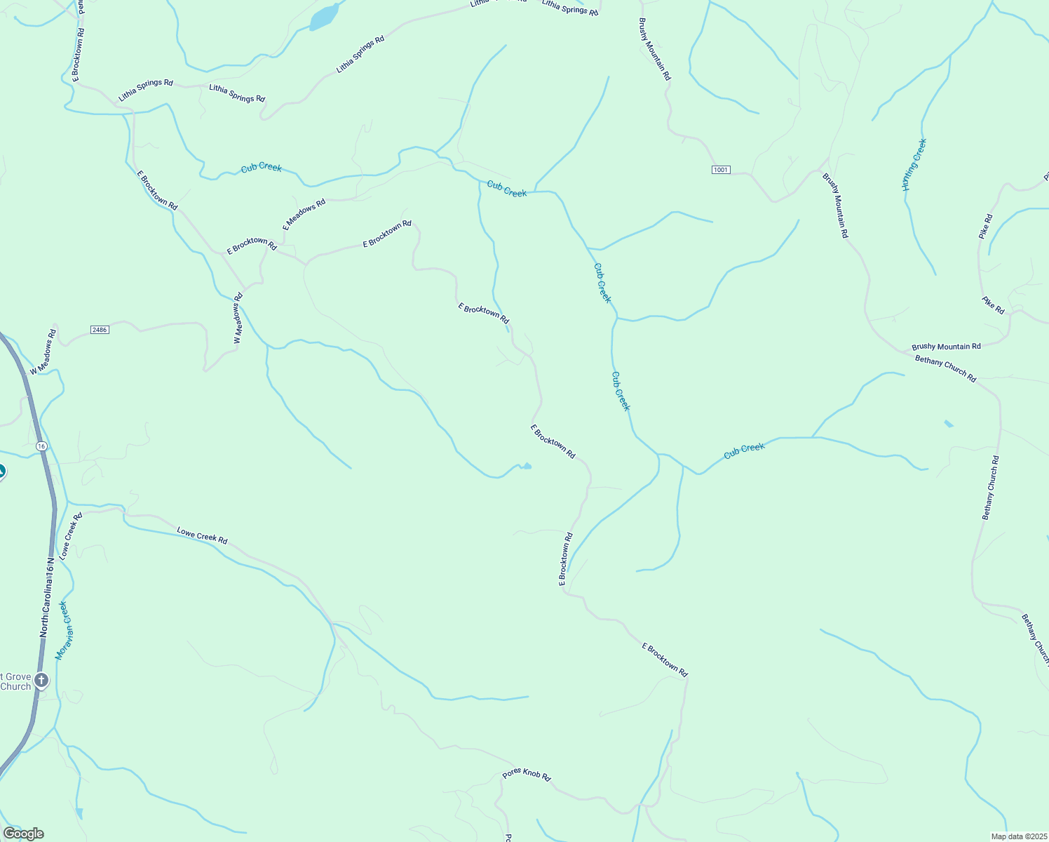 map of restaurants, bars, coffee shops, grocery stores, and more near 3086 East Brocktown Road in Moravian Falls