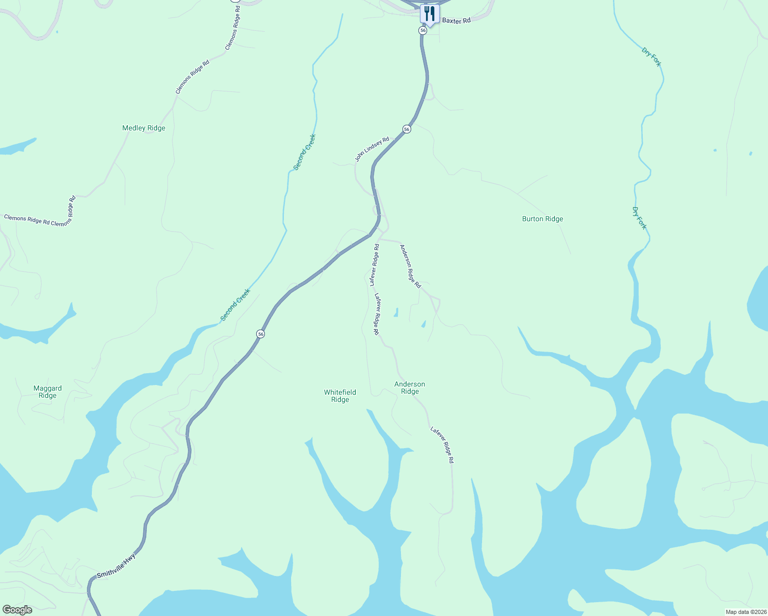 map of restaurants, bars, coffee shops, grocery stores, and more near 776 Lafever Ridge Road in DeKalb