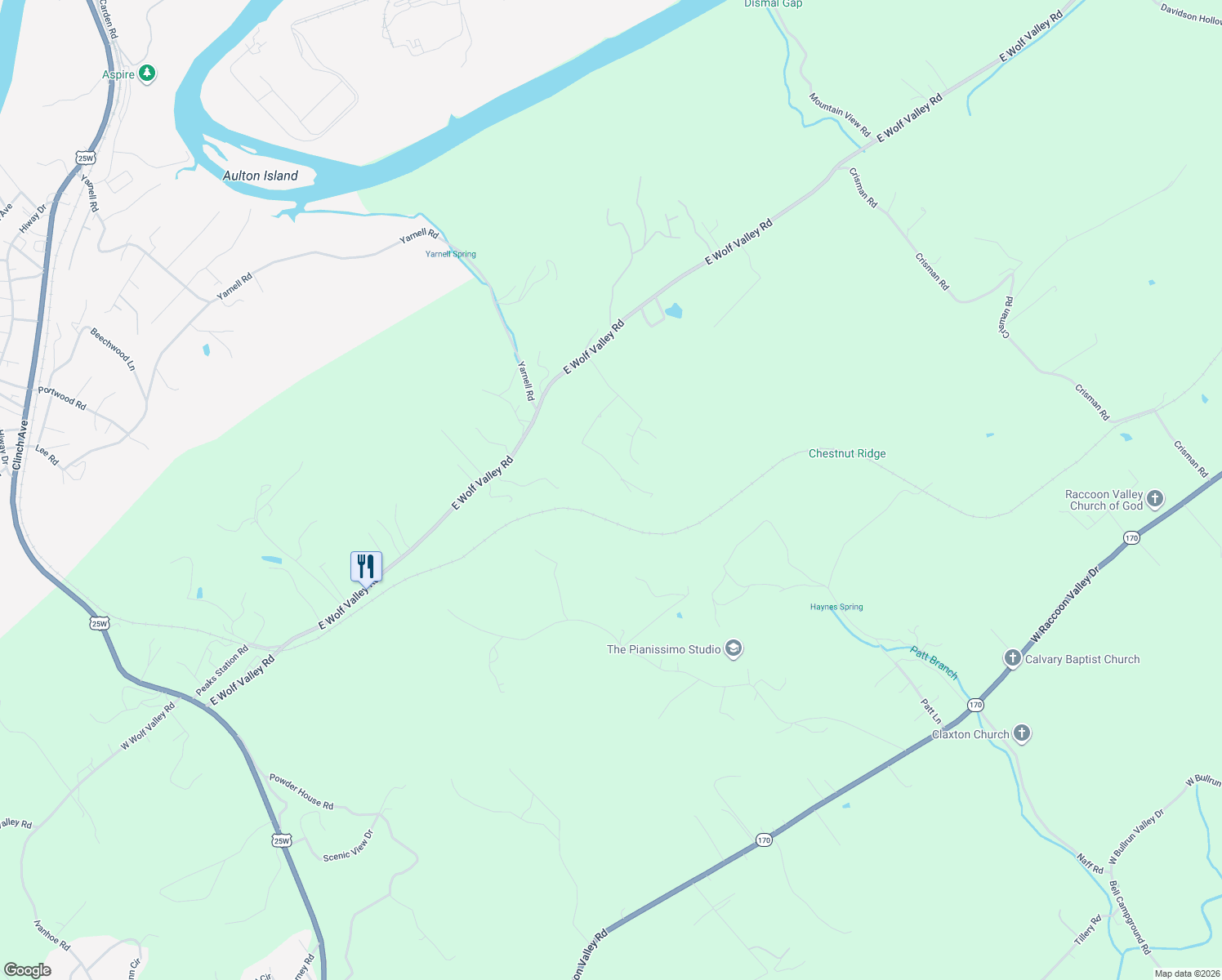 map of restaurants, bars, coffee shops, grocery stores, and more near 178 Overlook Lane in Clinton