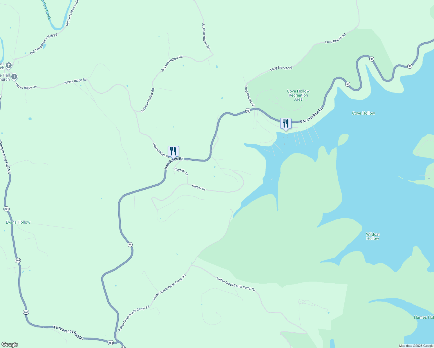 map of restaurants, bars, coffee shops, grocery stores, and more near 120 Bay Drive in Lancaster