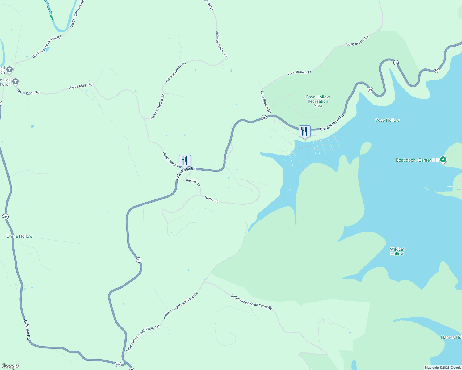 map of restaurants, bars, coffee shops, grocery stores, and more near 120 Bay Drive in Lancaster