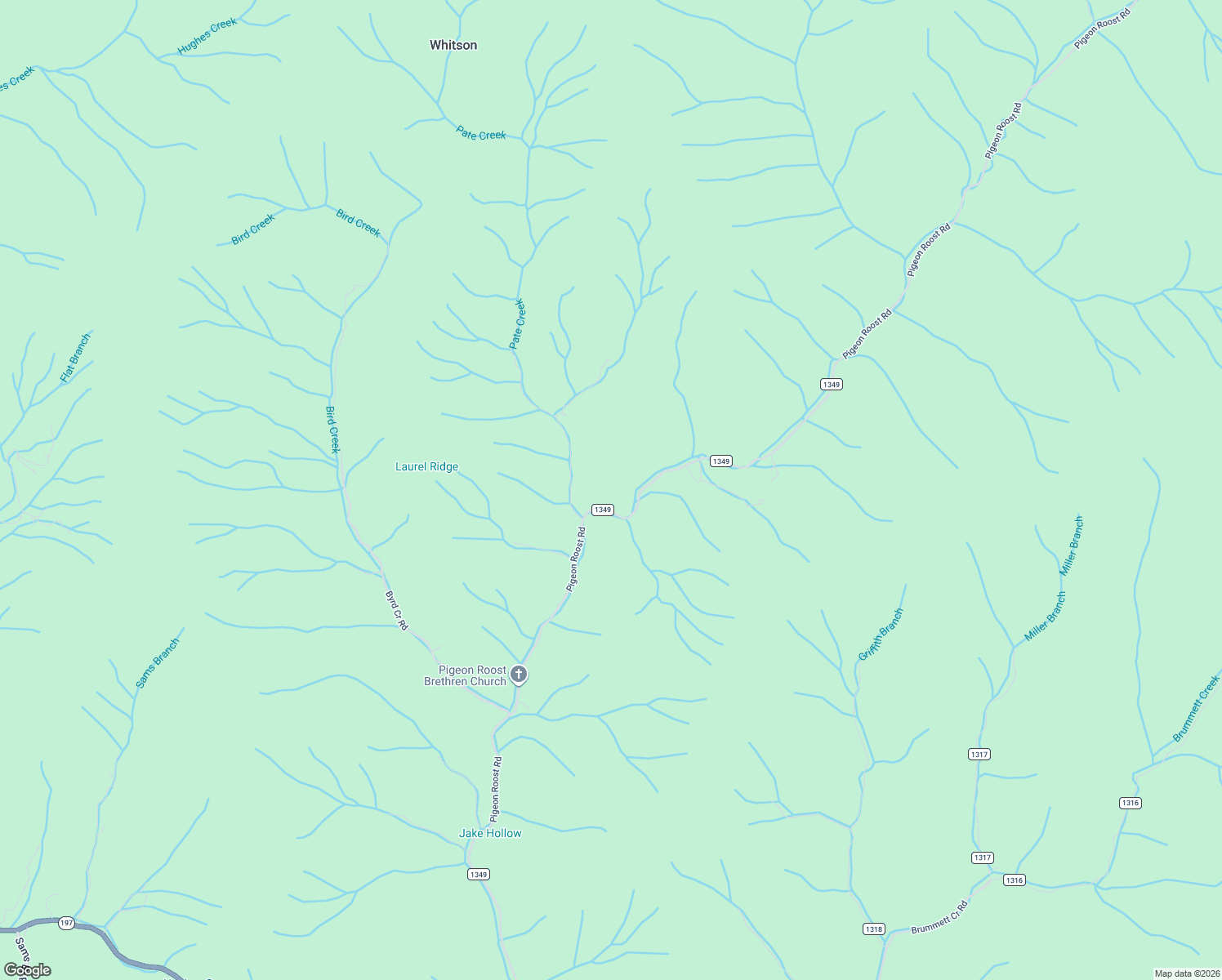 map of restaurants, bars, coffee shops, grocery stores, and more near 2201 Pigeon Roost Road in Green Mountain